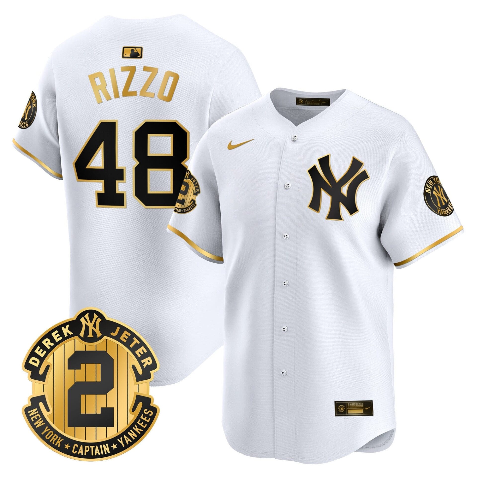 Yankees Derek Jeter Patch Vapor Premier Limited Jersey - All Stitched - Image 16