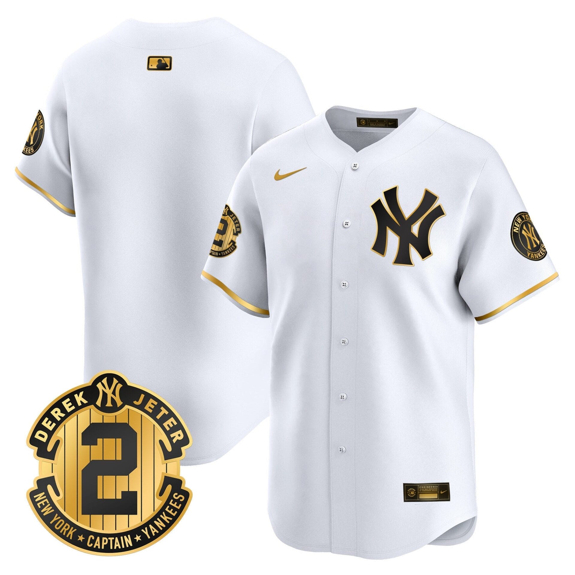 Yankees Derek Jeter Patch Vapor Premier Limited Jersey - All Stitched - Image 18