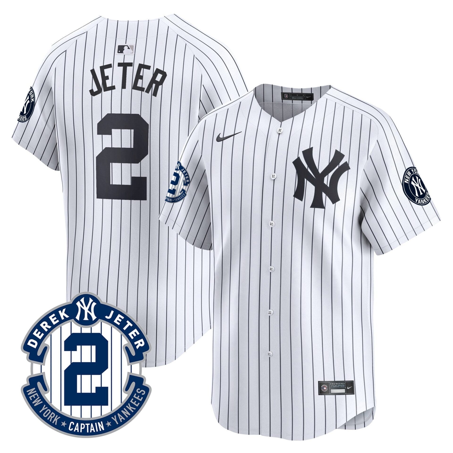 Yankees Derek Jeter Patch Vapor Premier Limited Jersey - All Stitched - Image 22