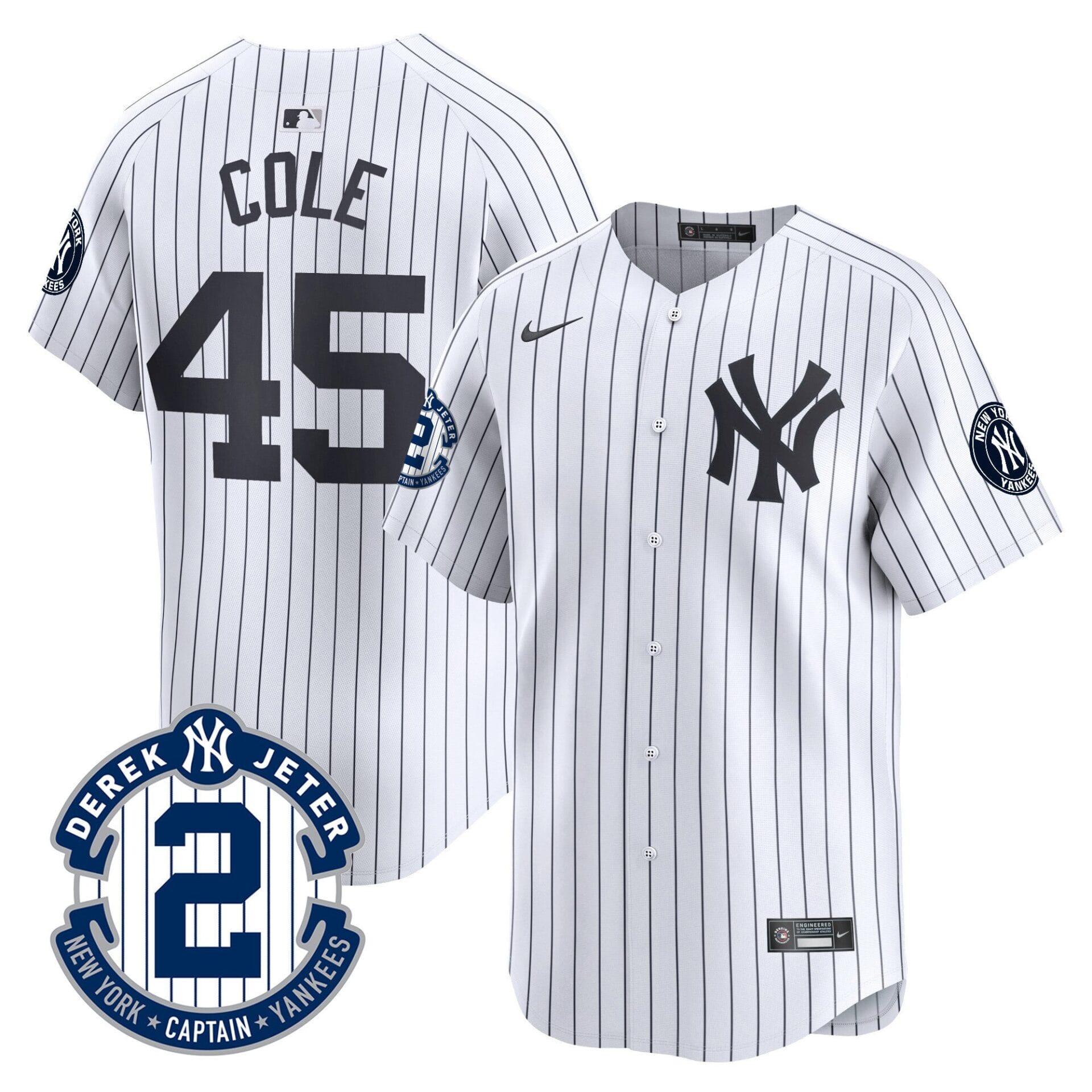 Yankees Derek Jeter Patch Vapor Premier Limited Jersey - All Stitched - Image 23