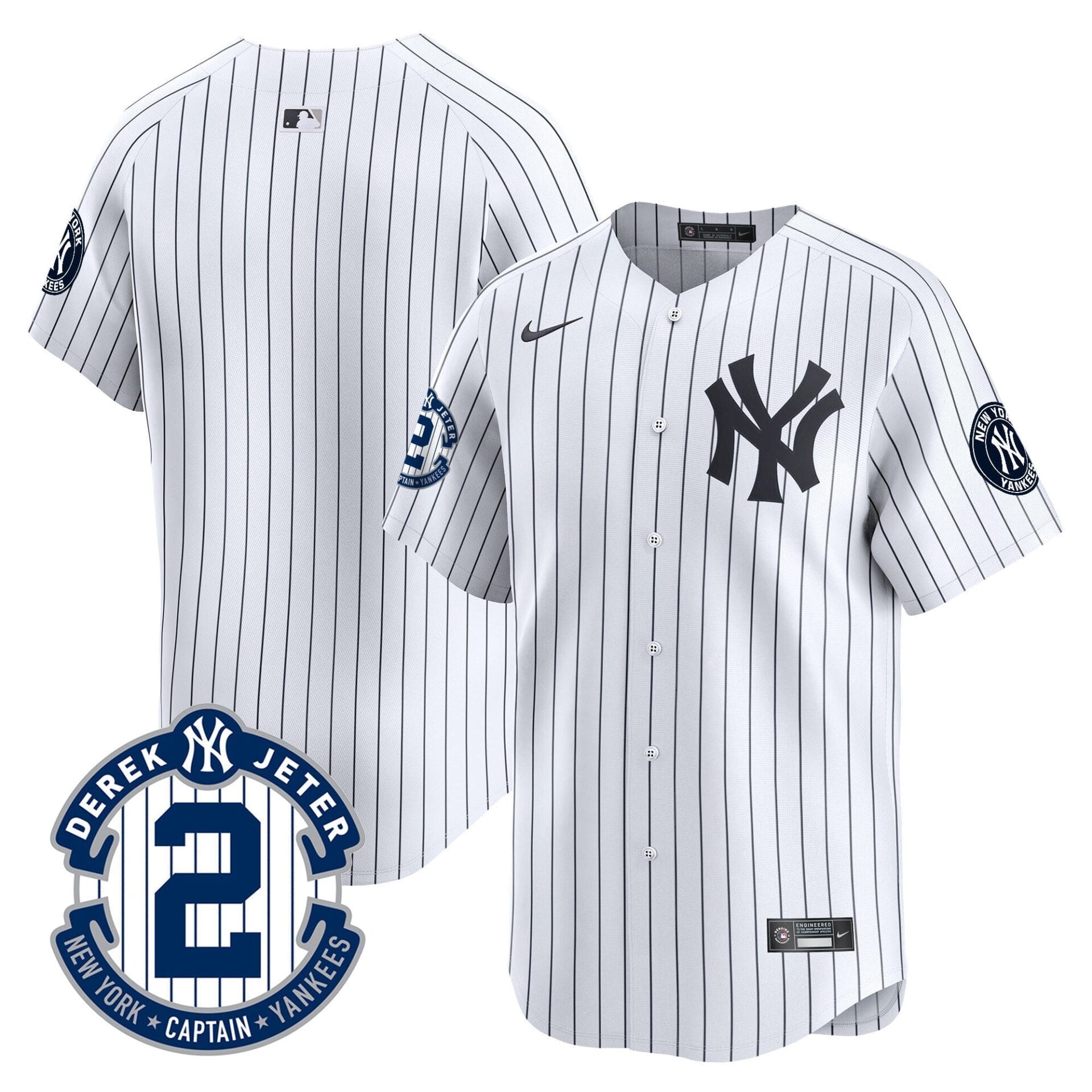 Yankees Derek Jeter Patch Vapor Premier Limited Jersey - All Stitched - Image 27
