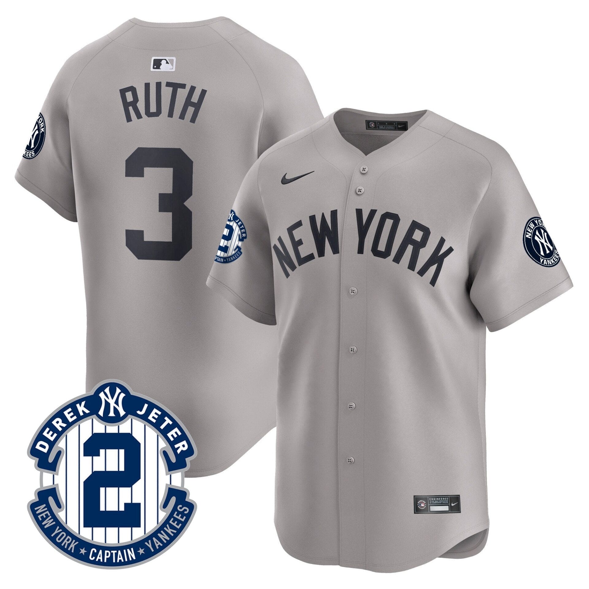 Yankees Derek Jeter Patch Vapor Premier Limited Jersey - All Stitched - Image 30