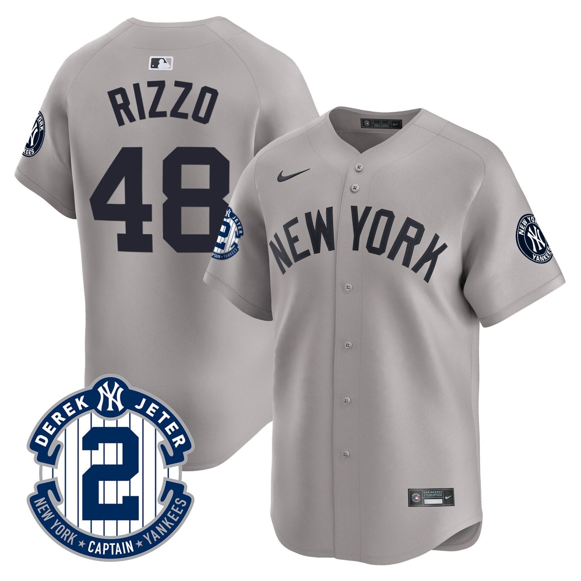 Yankees Derek Jeter Patch Vapor Premier Limited Jersey - All Stitched - Image 34