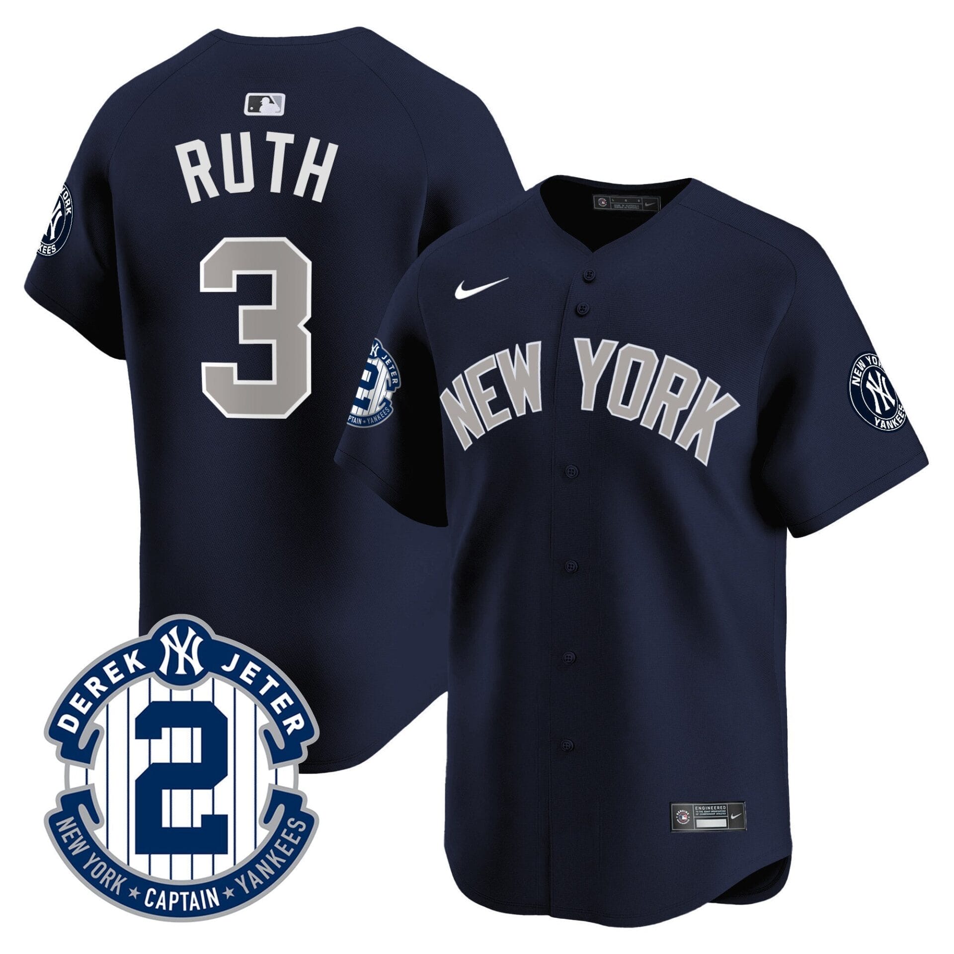 Yankees Derek Jeter Patch Vapor Premier Limited Jersey - All Stitched - Image 39