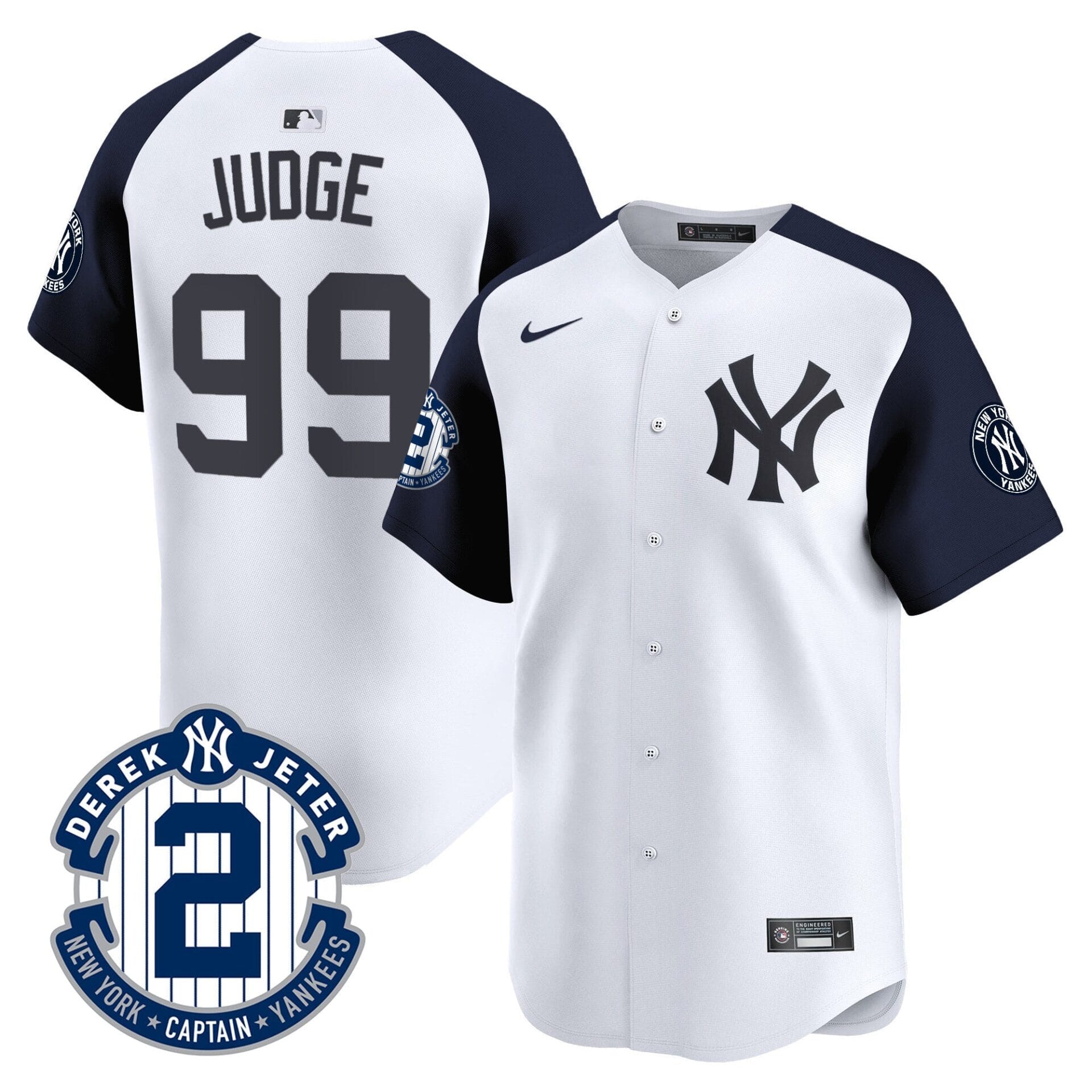 Yankees Derek Jeter Patch Vapor Premier Limited Jersey - All Stitched - Image 46