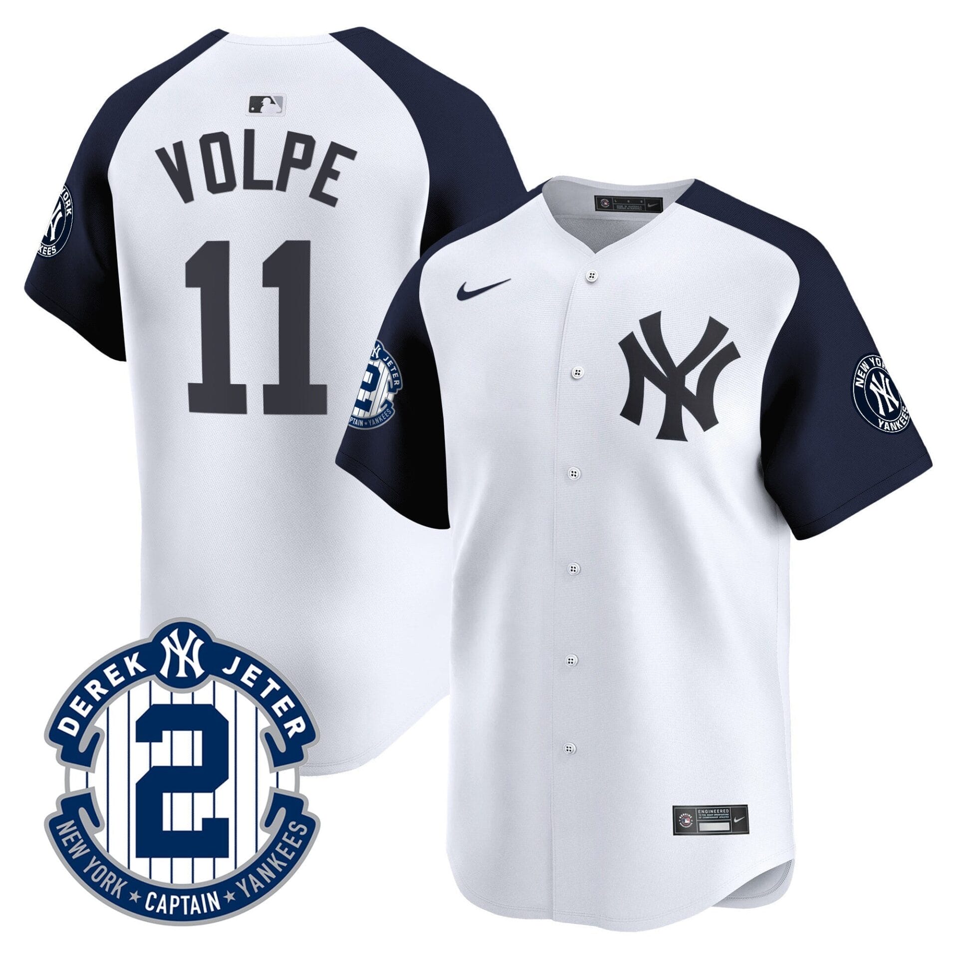 Yankees Derek Jeter Patch Vapor Premier Limited Jersey - All Stitched - Image 47