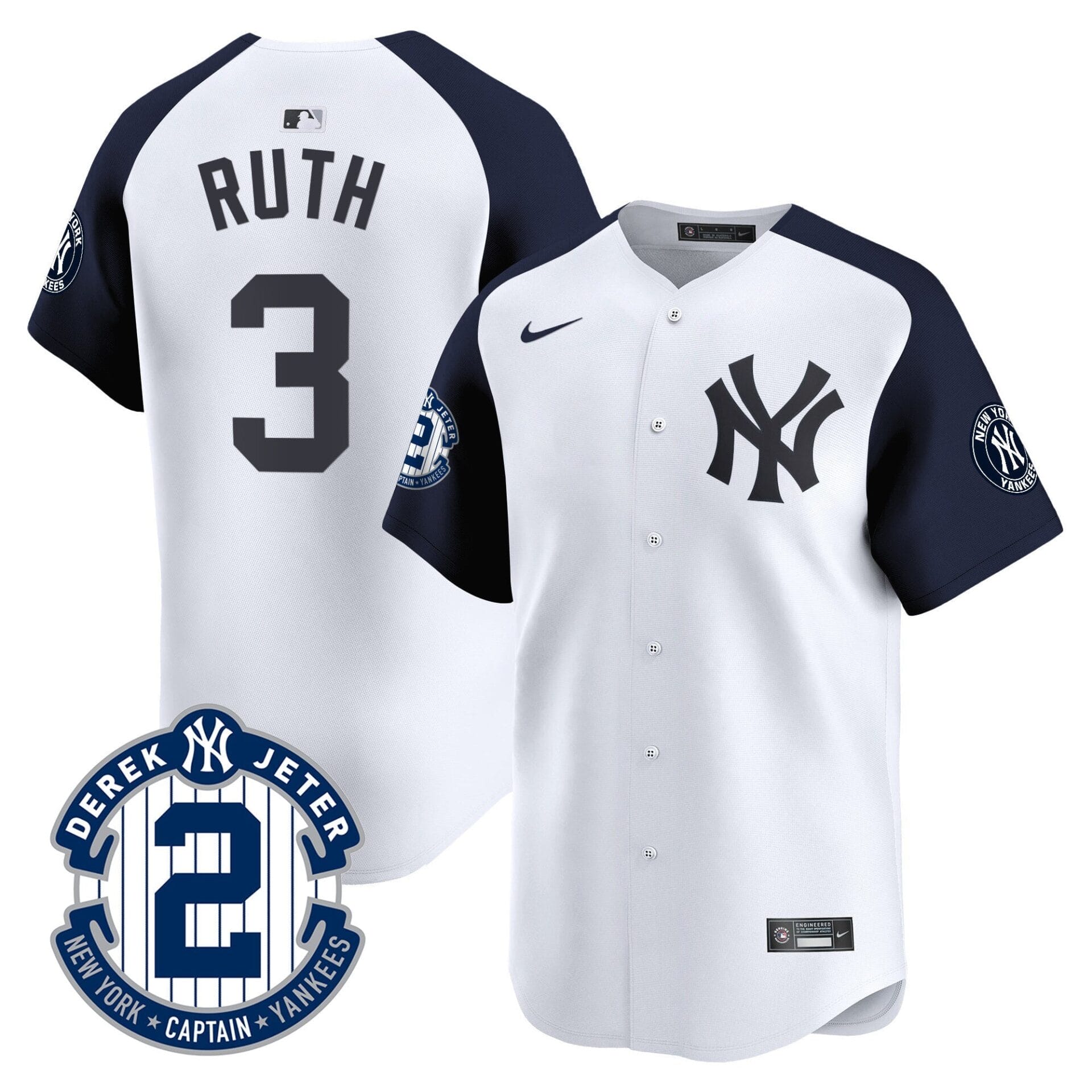 Yankees Derek Jeter Patch Vapor Premier Limited Jersey - All Stitched - Image 48