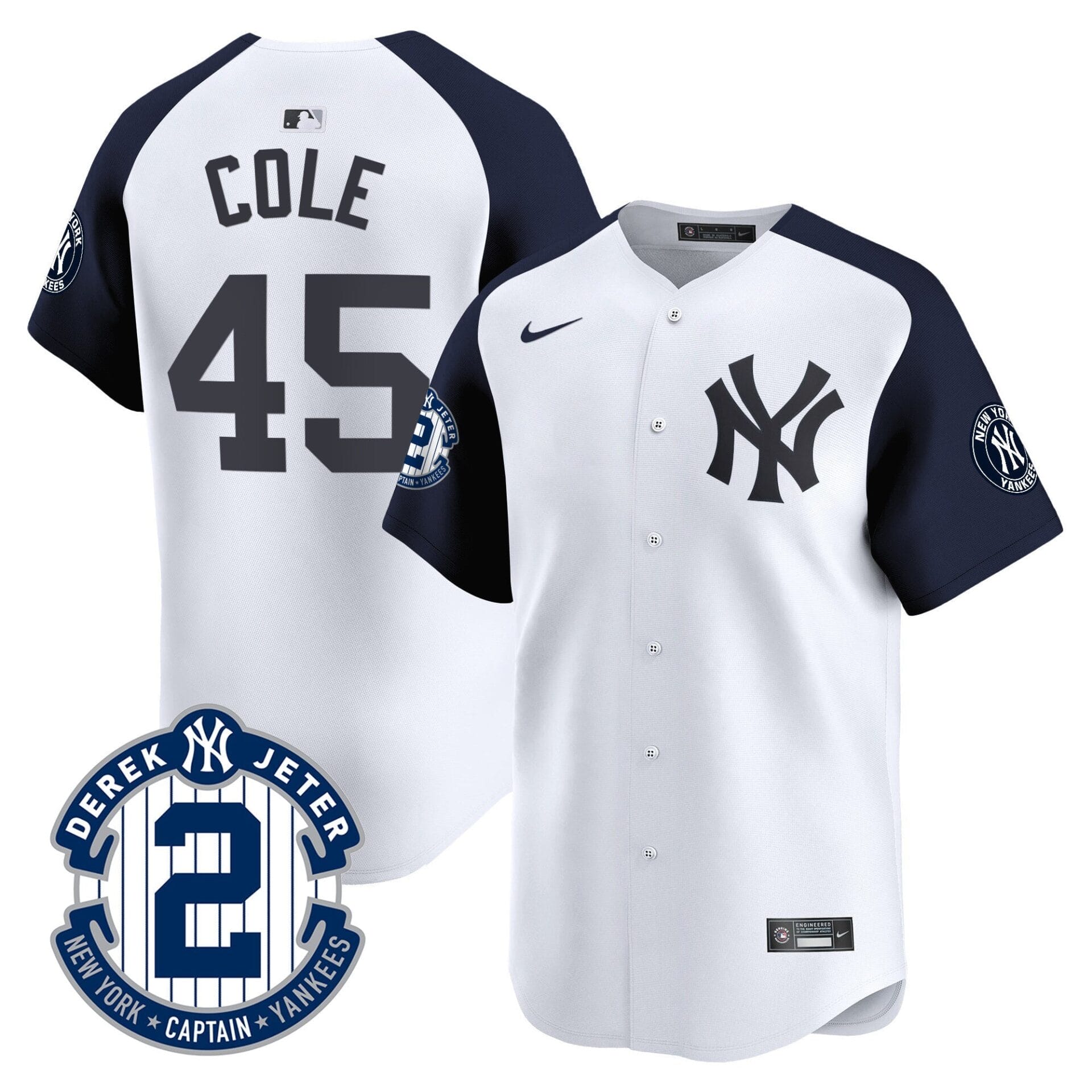 Yankees Derek Jeter Patch Vapor Premier Limited Jersey - All Stitched - Image 50