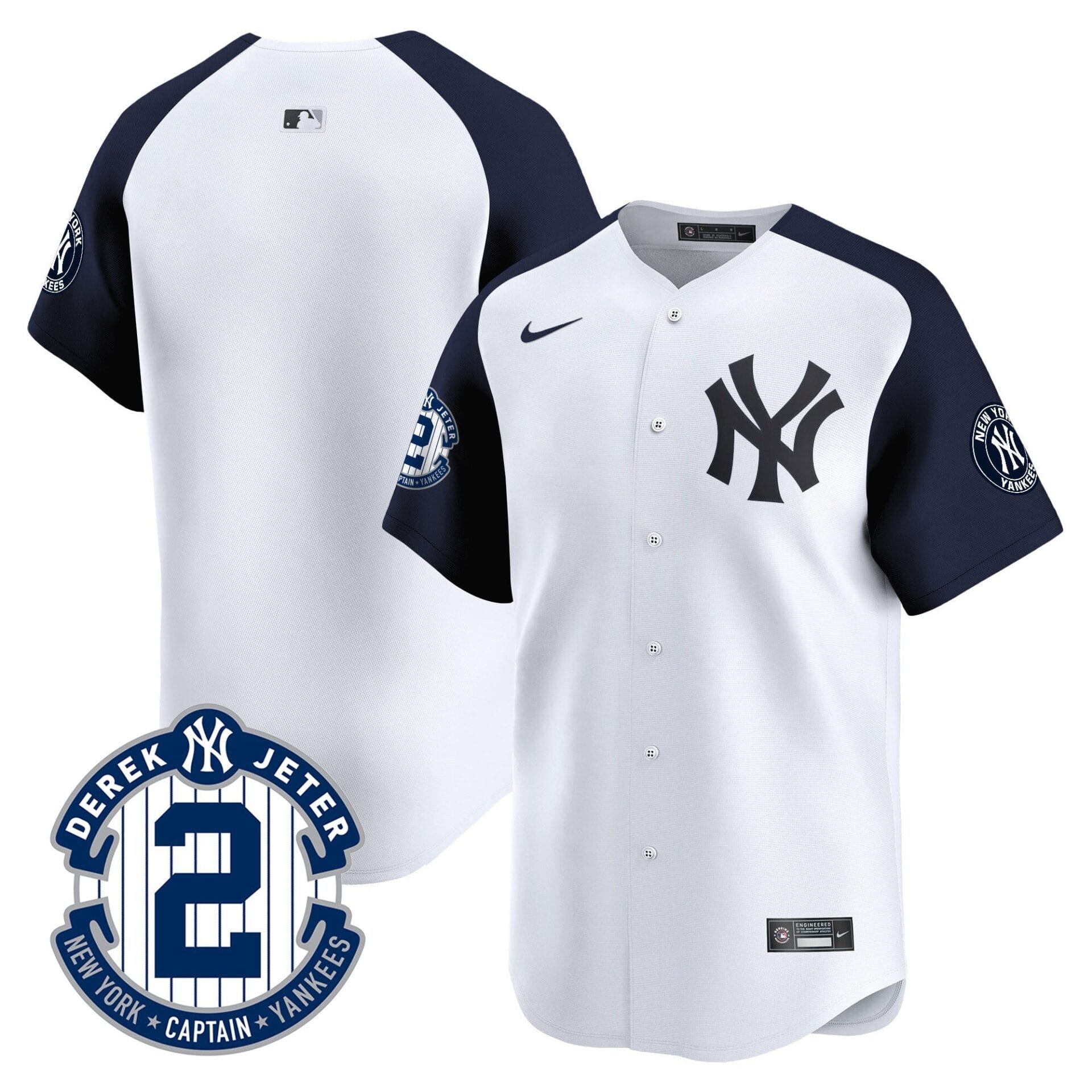 Yankees Derek Jeter Patch Vapor Premier Limited Jersey - All Stitched - Image 54