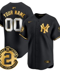 New York Yankees Derek Jeter Patch Vapor Premier Limited Custom Jersey - All Stitched