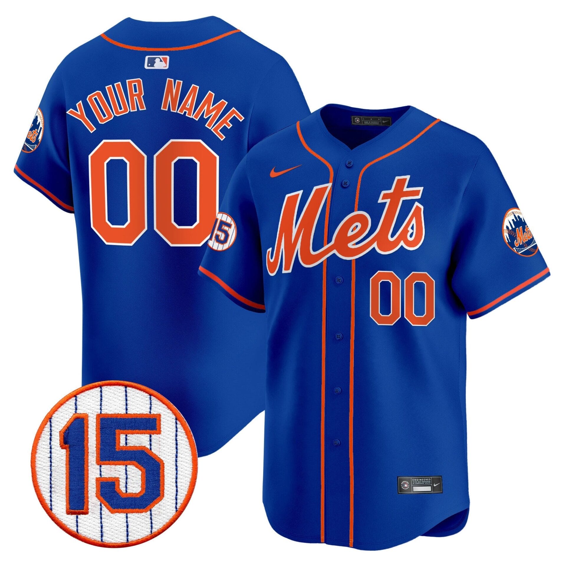 New York Mets Jerry Grote Patch Vapor Premier Limited Custom Jersey - All Stitched - Image 5