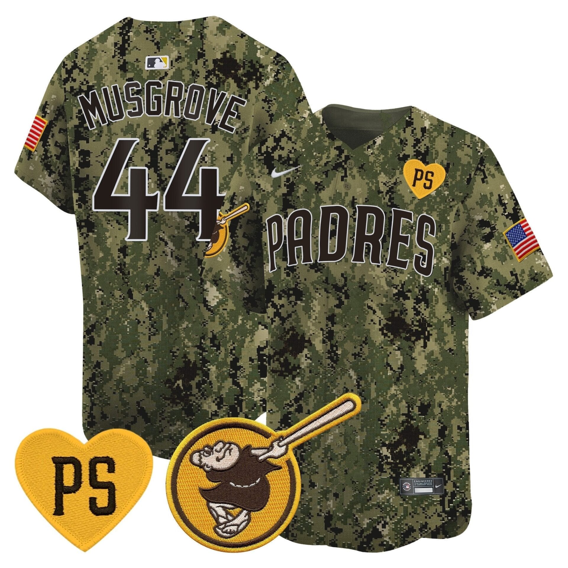 Padres USMC Alternate Vapor Premier Limited Jersey – All Stitched - Image 5