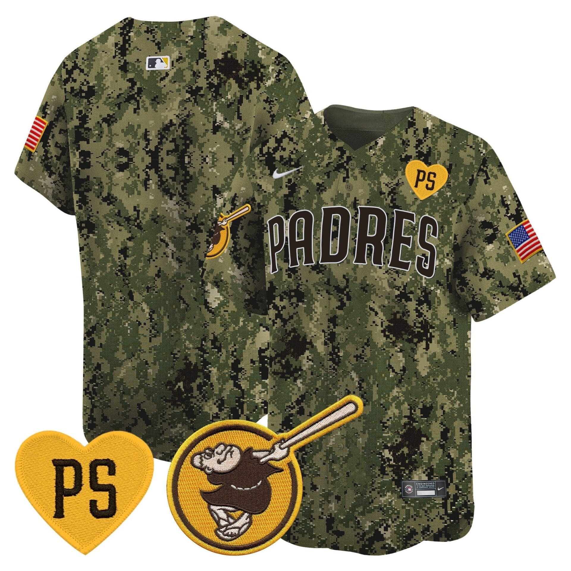 Padres USMC Alternate Vapor Premier Limited Jersey – All Stitched - Image 7