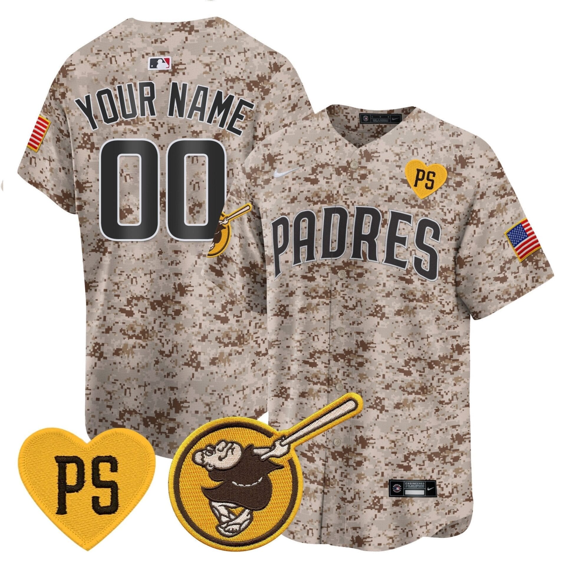 Padres USMC Alternate Vapor Premier Limited Custom Jersey – All Stitched - Image 2