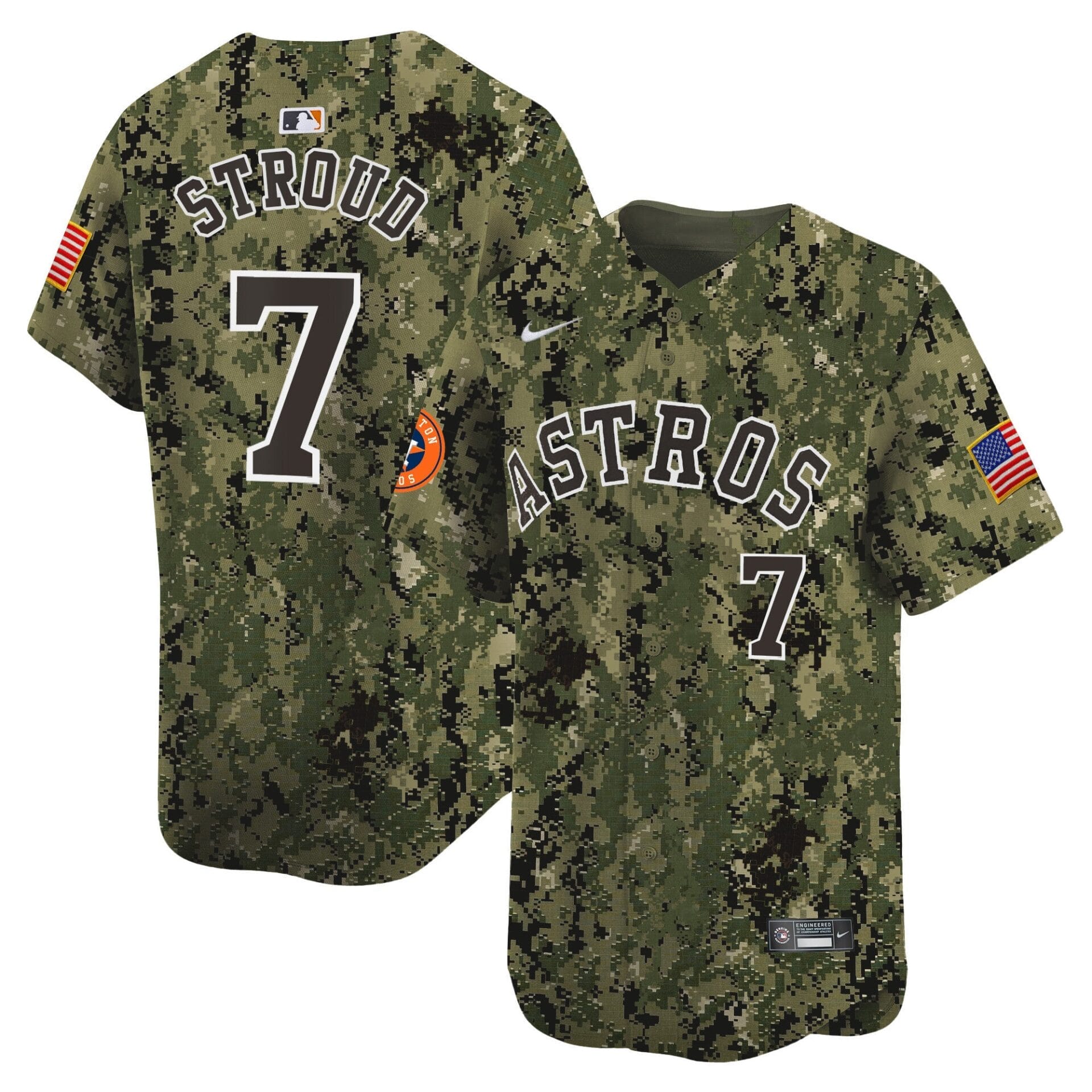 Houston Astros USMC Alternate Vapor Premier Limited Jersey - All Stitched - Image 3