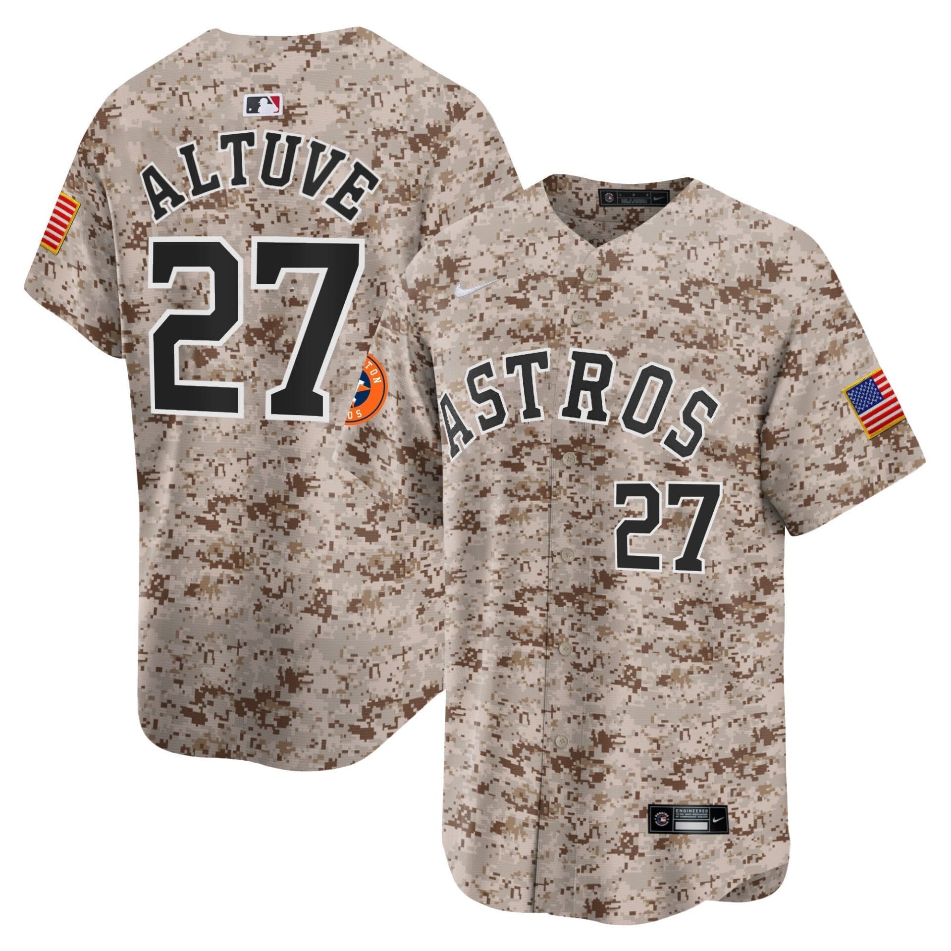 Houston Astros USMC Alternate Vapor Premier Limited Jersey - All Stitched - Image 11