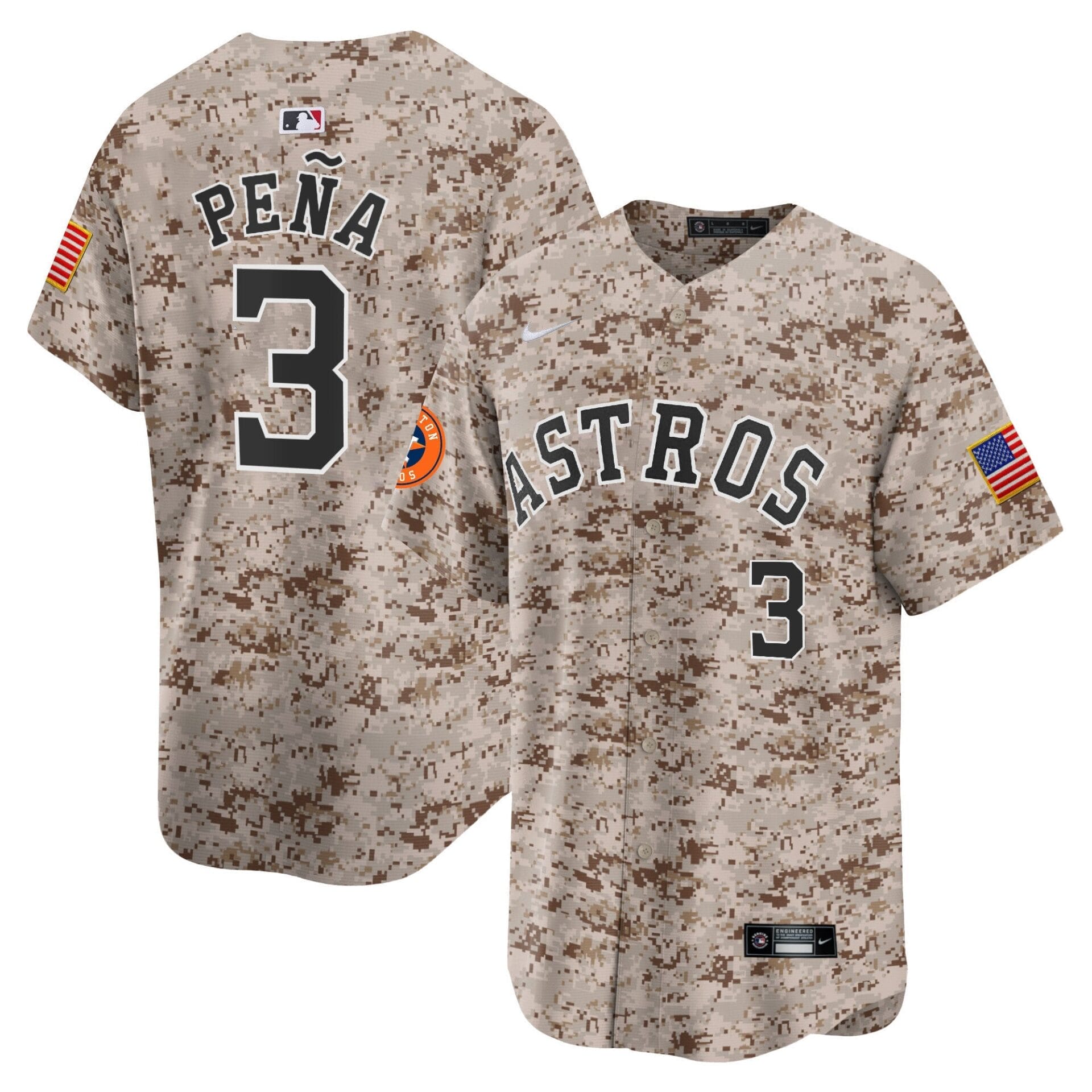 Houston Astros USMC Alternate Vapor Premier Limited Jersey - All Stitched - Image 14