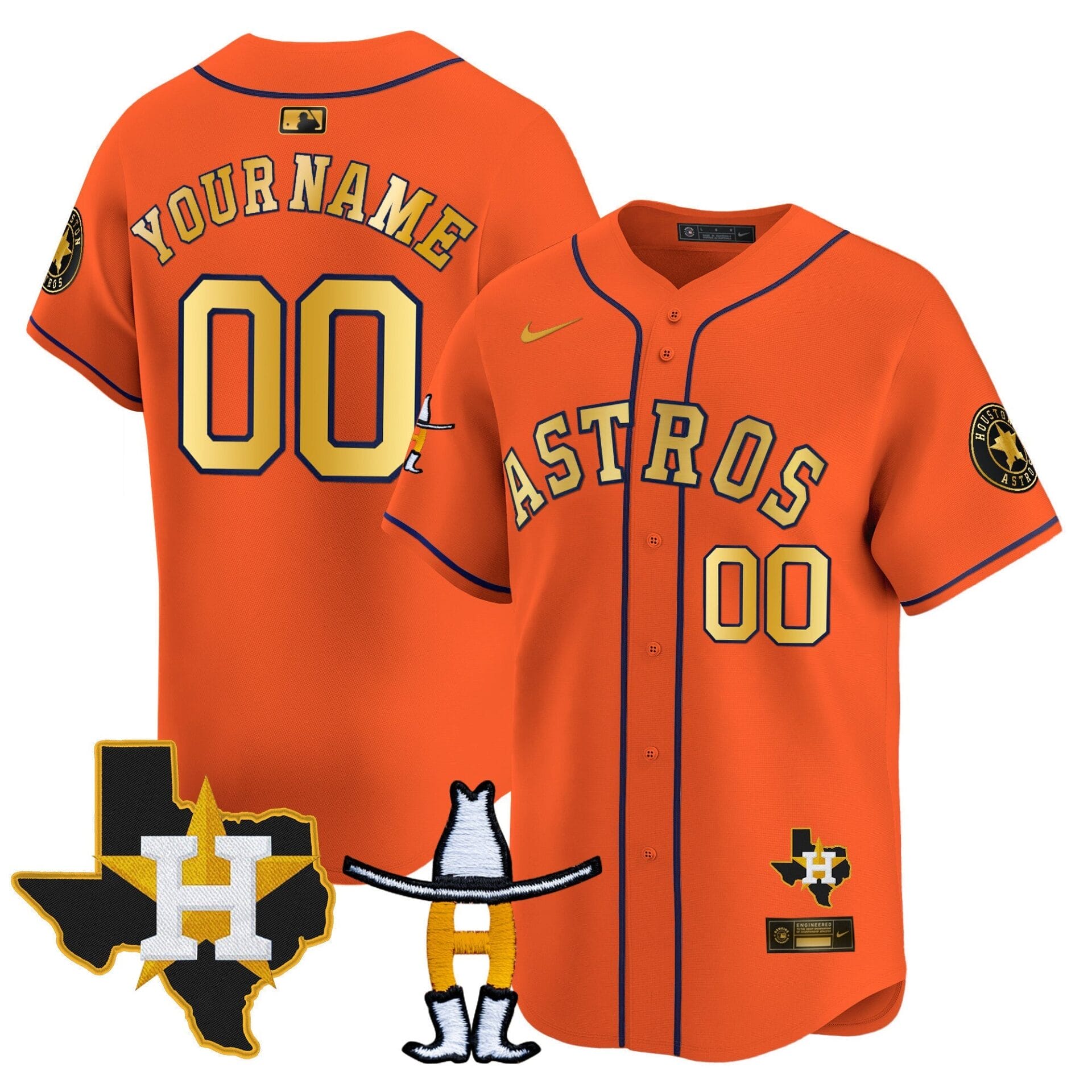 Houston Astros Houston Rodeo Patch Vapor Premier Limited Custom Jersey V2 - All Stitched - Image 3