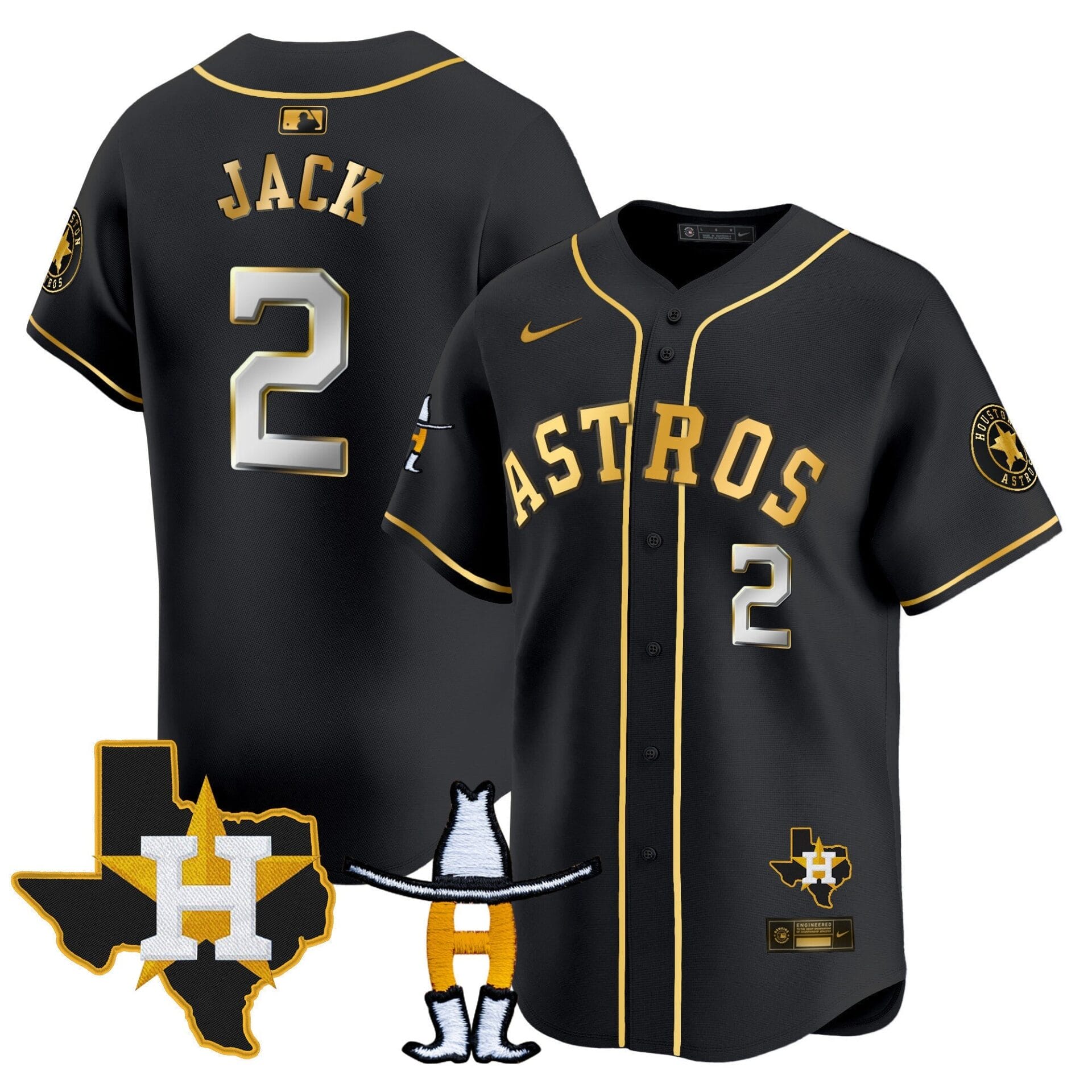 Houston Astros Houston Rodeo Patch Vapor Premier Limited Jersey V2 - All Stitched - Image 4