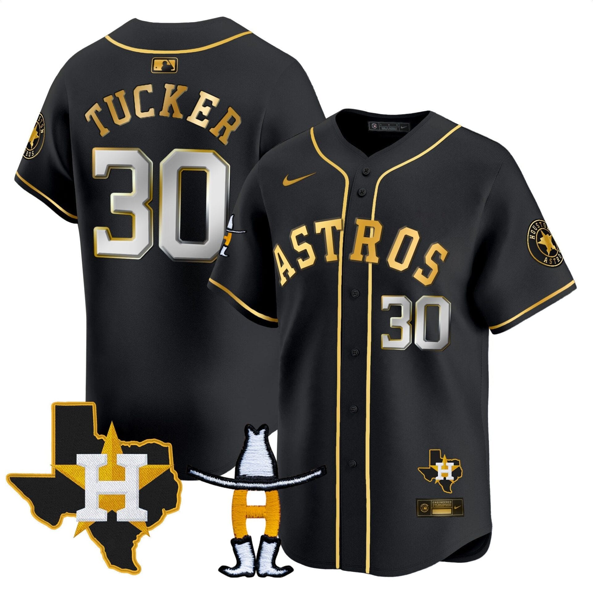 Houston Astros Houston Rodeo Patch Vapor Premier Limited Jersey V2 - All Stitched - Image 8