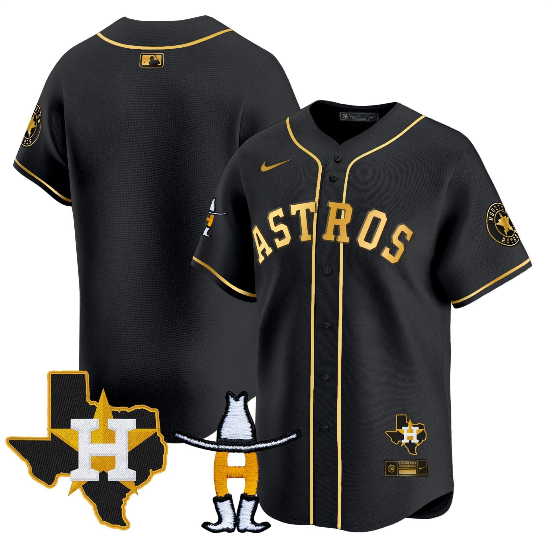 Houston Astros Houston Rodeo Patch Vapor Premier Limited Jersey V2 - All Stitched - Image 9