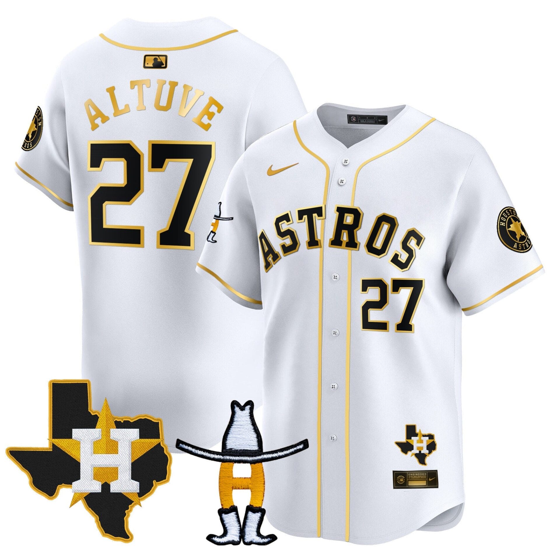 Houston Astros Houston Rodeo Patch Vapor Premier Limited Jersey V2 - All Stitched - Image 11