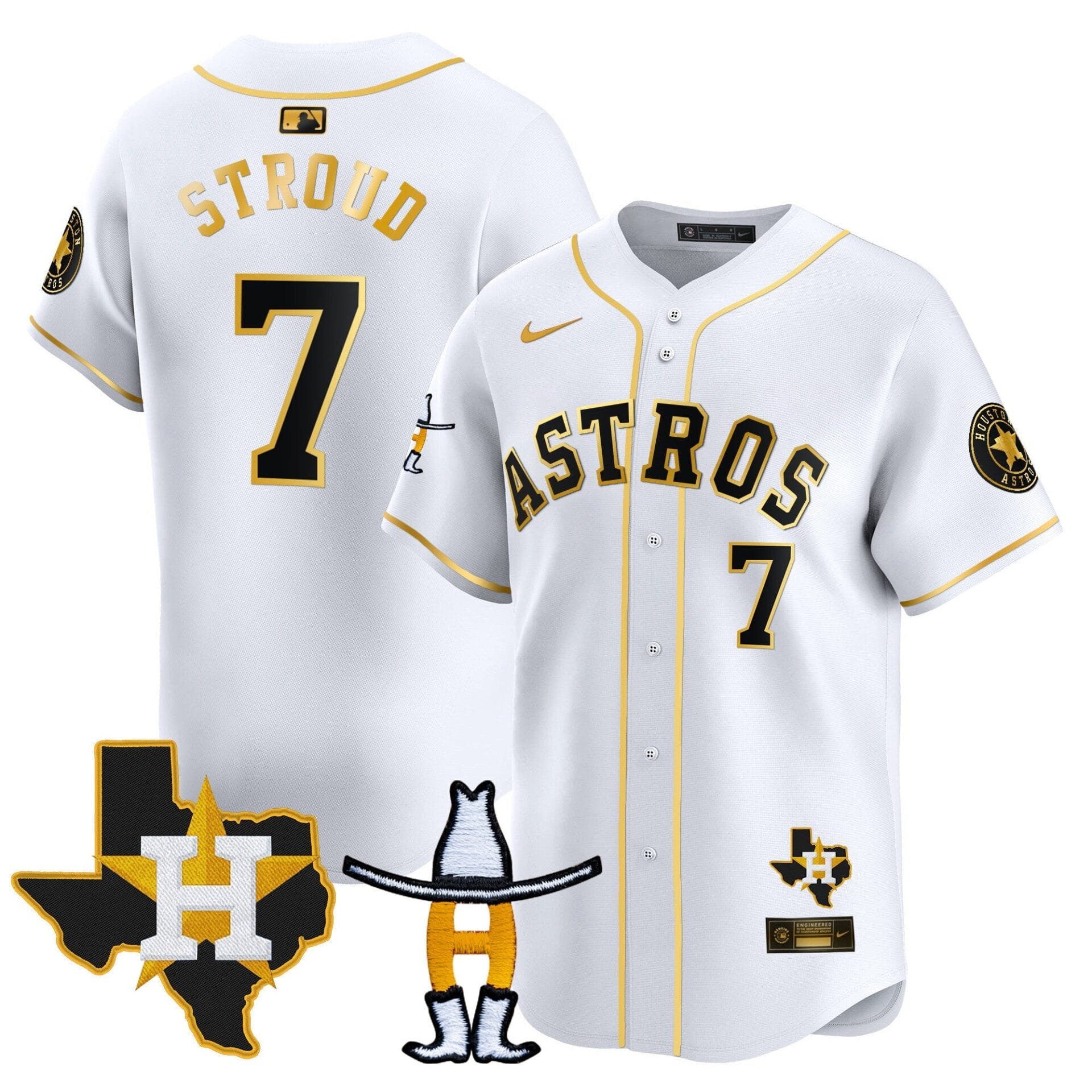 Houston Astros Houston Rodeo Patch Vapor Premier Limited Jersey V2 - All Stitched - Image 12