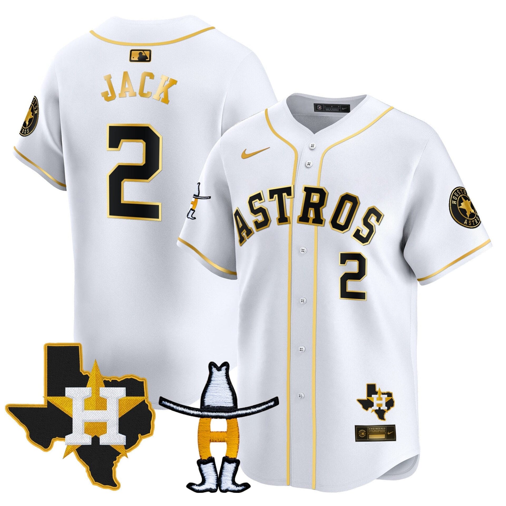 Houston Astros Houston Rodeo Patch Vapor Premier Limited Jersey V2 - All Stitched - Image 13