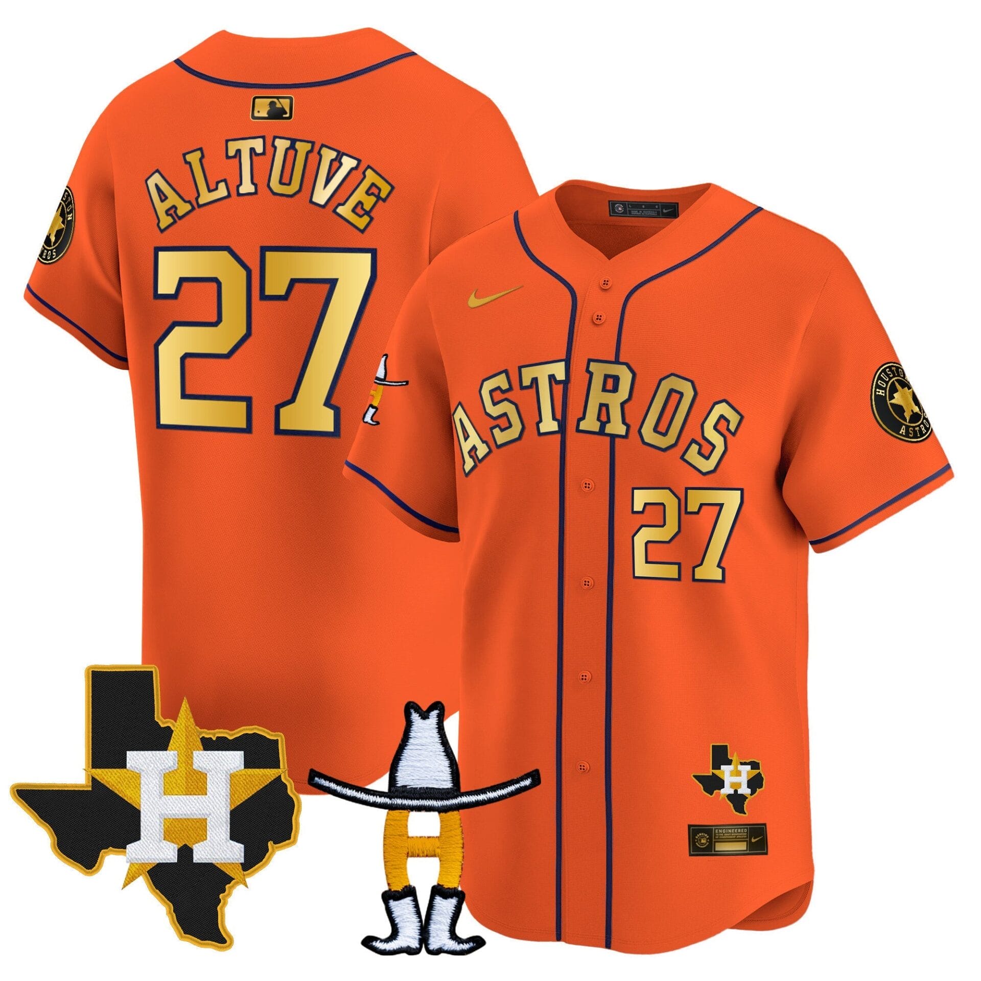 Houston Astros Houston Rodeo Patch Vapor Premier Limited Jersey V2 - All Stitched - Image 20