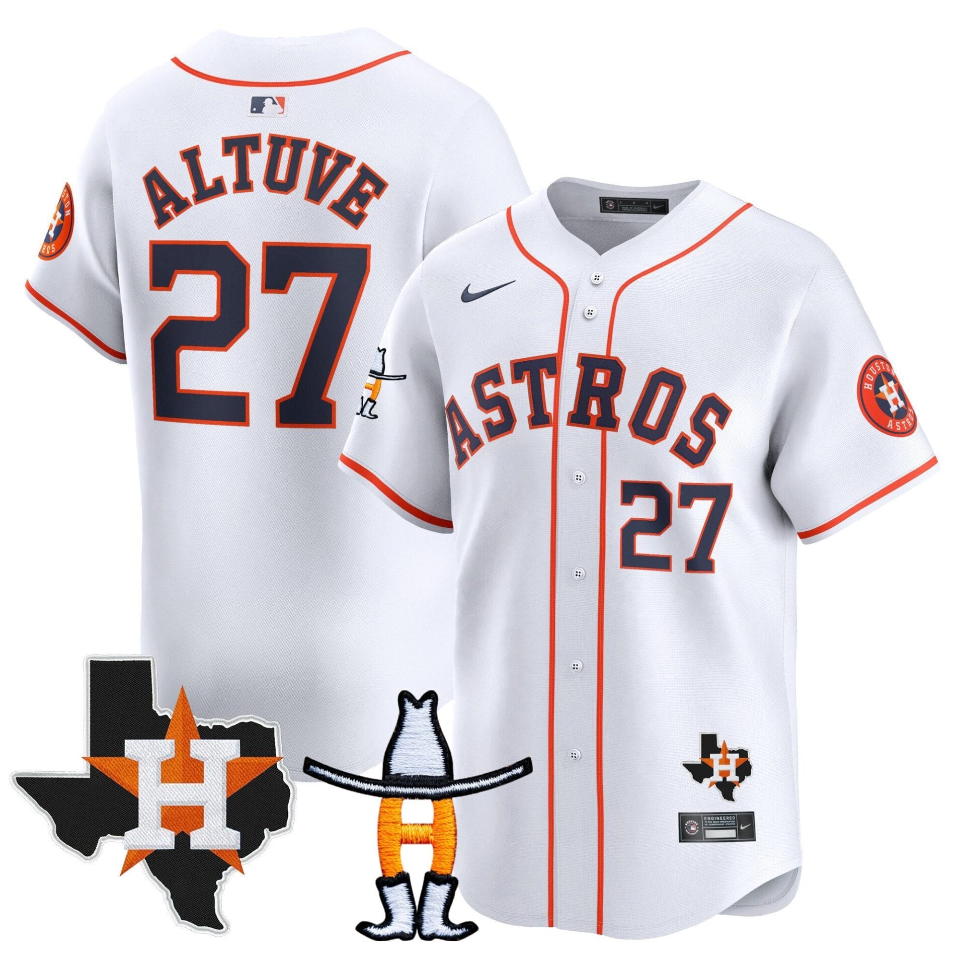 Houston Astros Houston Rodeo Patch Vapor Premier Limited Jersey V2 - All Stitched - Image 29