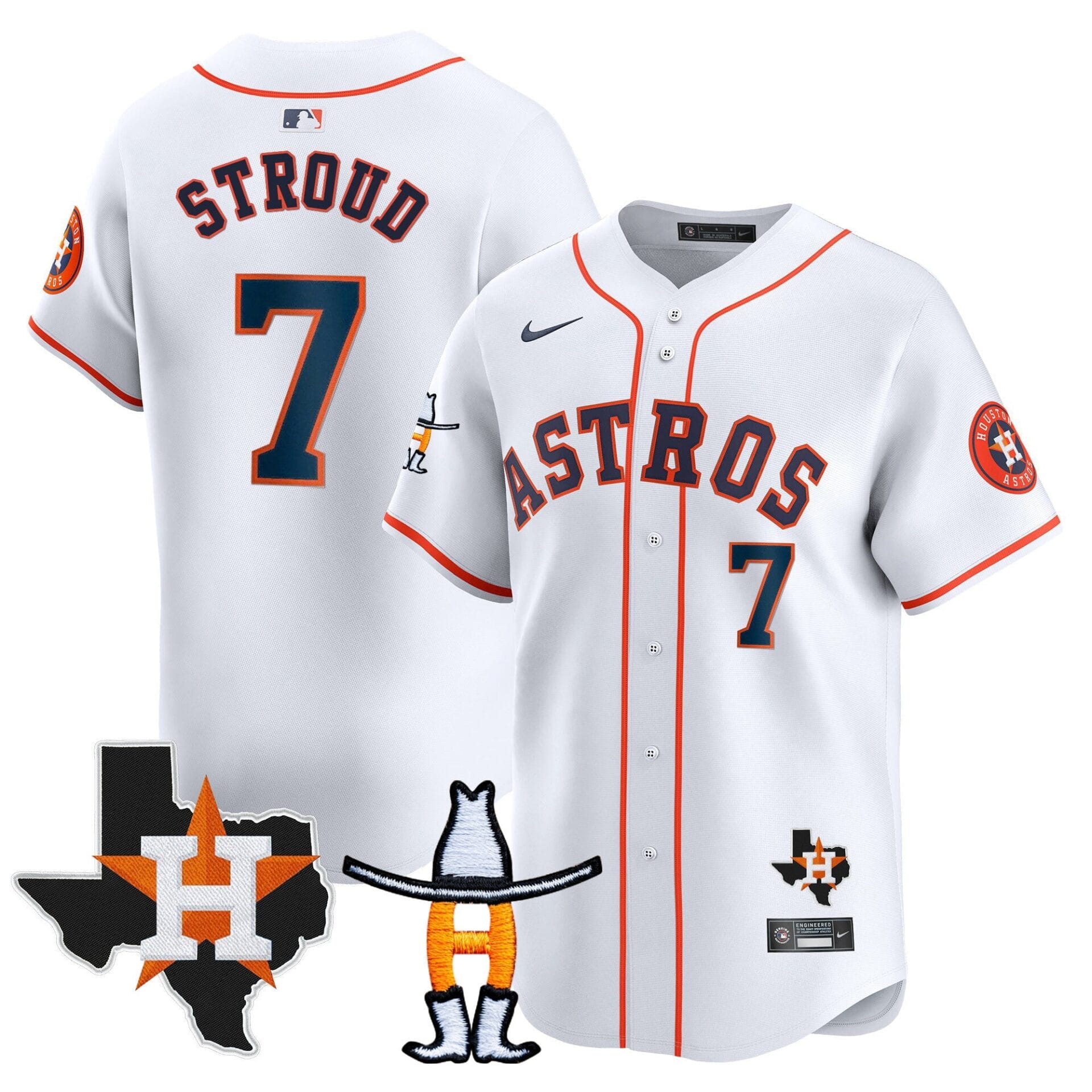 Houston Astros Houston Rodeo Patch Vapor Premier Limited Jersey V2 - All Stitched - Image 30