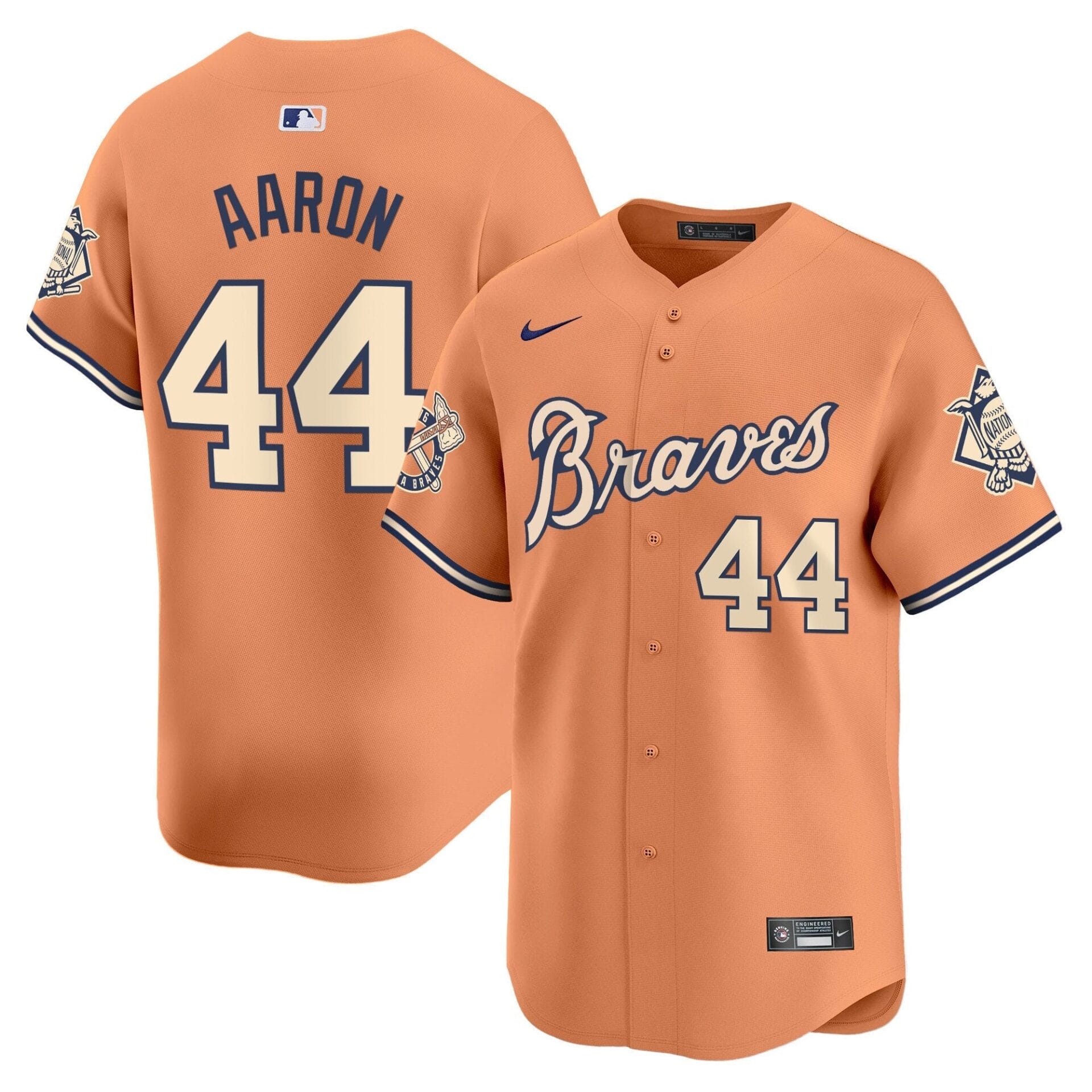 Atlanta Braves Peaches n' Cream Vapor Premier Limited Jersey - All Stitched - Image 8