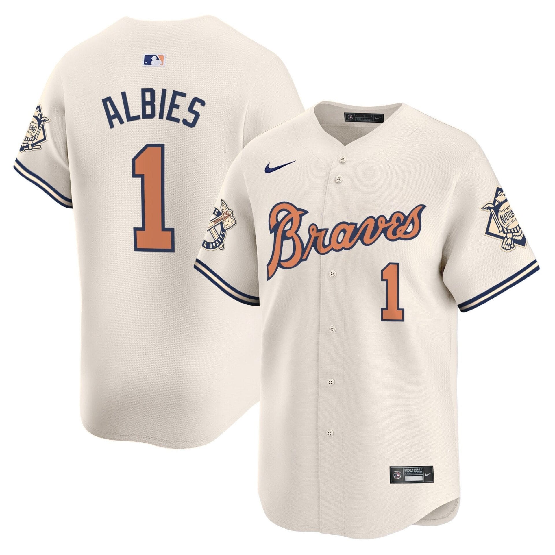 Atlanta Braves Peaches n' Cream Vapor Premier Limited Jersey - All Stitched - Image 16