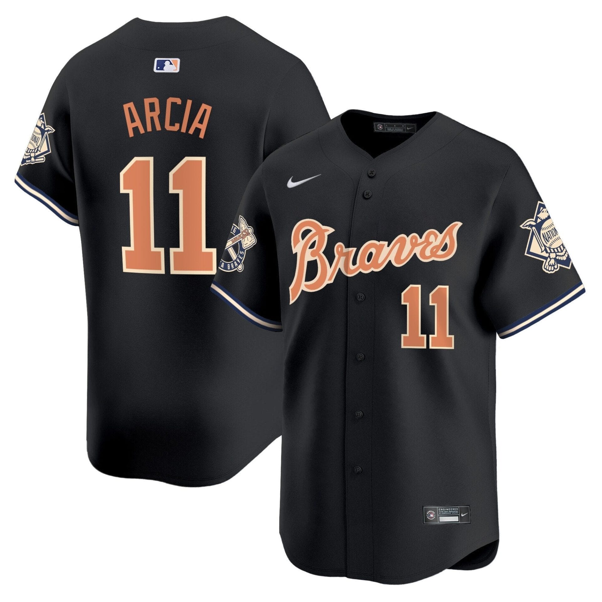 Atlanta Braves Peaches n' Cream Vapor Premier Limited Jersey - All Stitched - Image 20