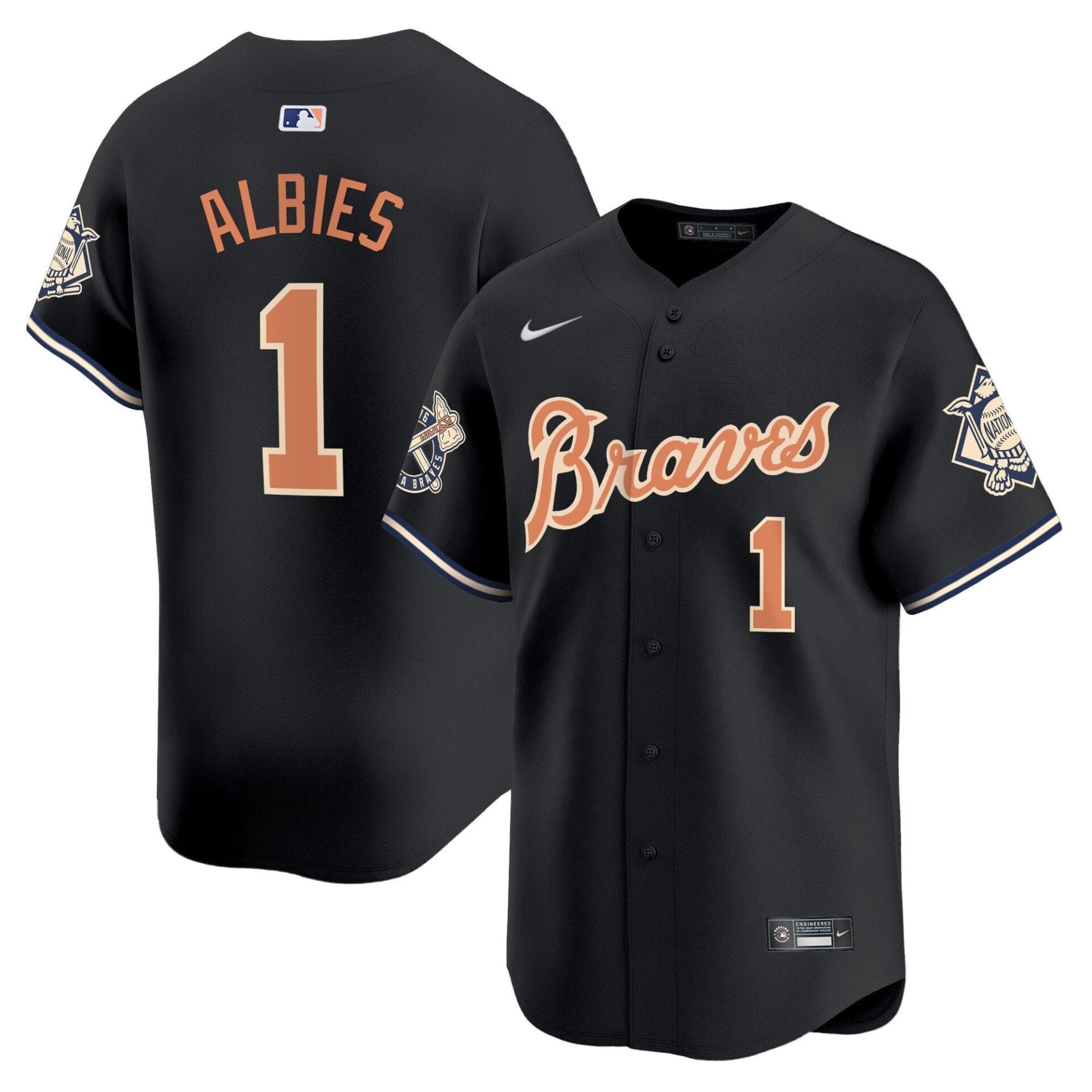 Atlanta Braves Peaches n' Cream Vapor Premier Limited Jersey - All Stitched - Image 25