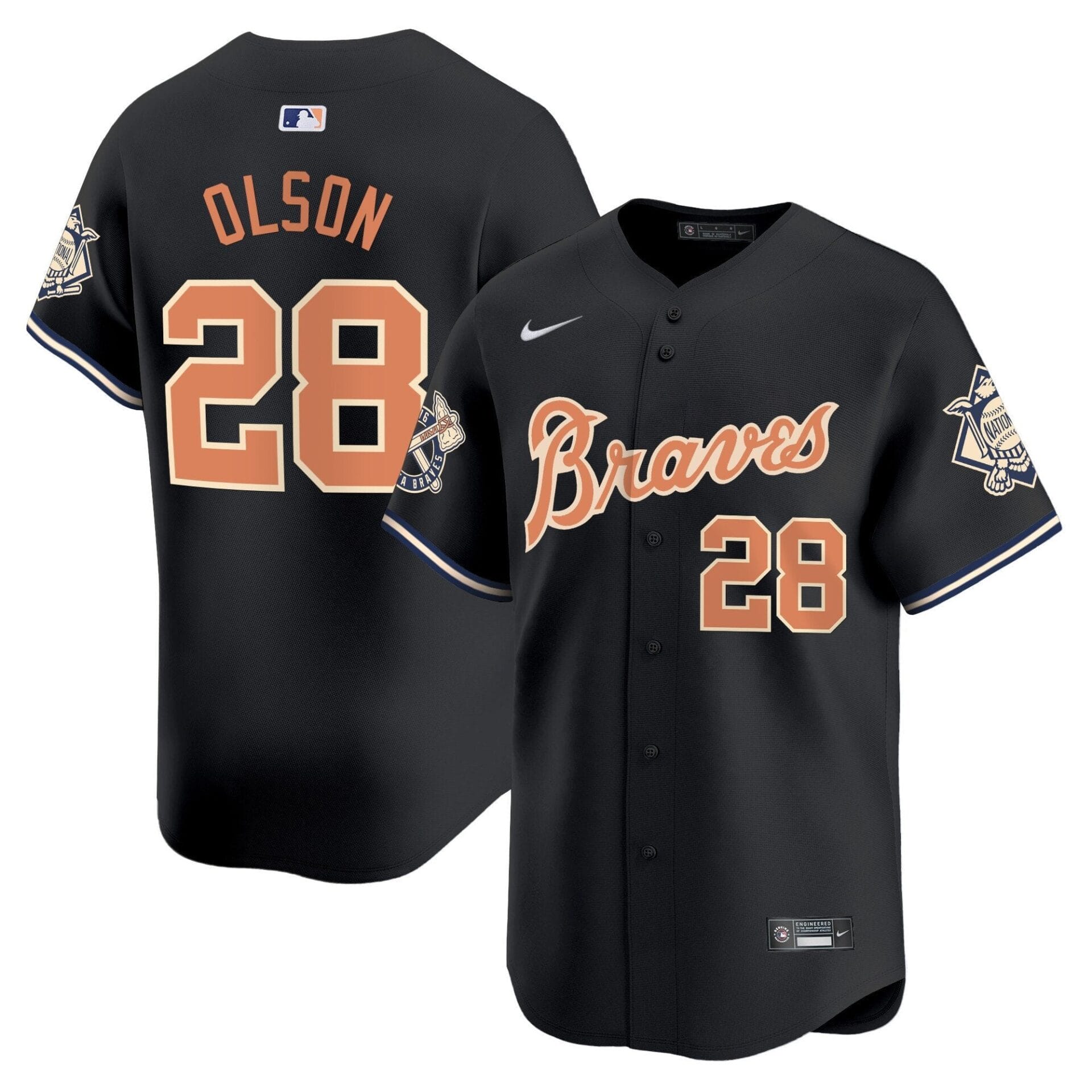 Atlanta Braves Peaches n' Cream Vapor Premier Limited Jersey - All Stitched - Image 24