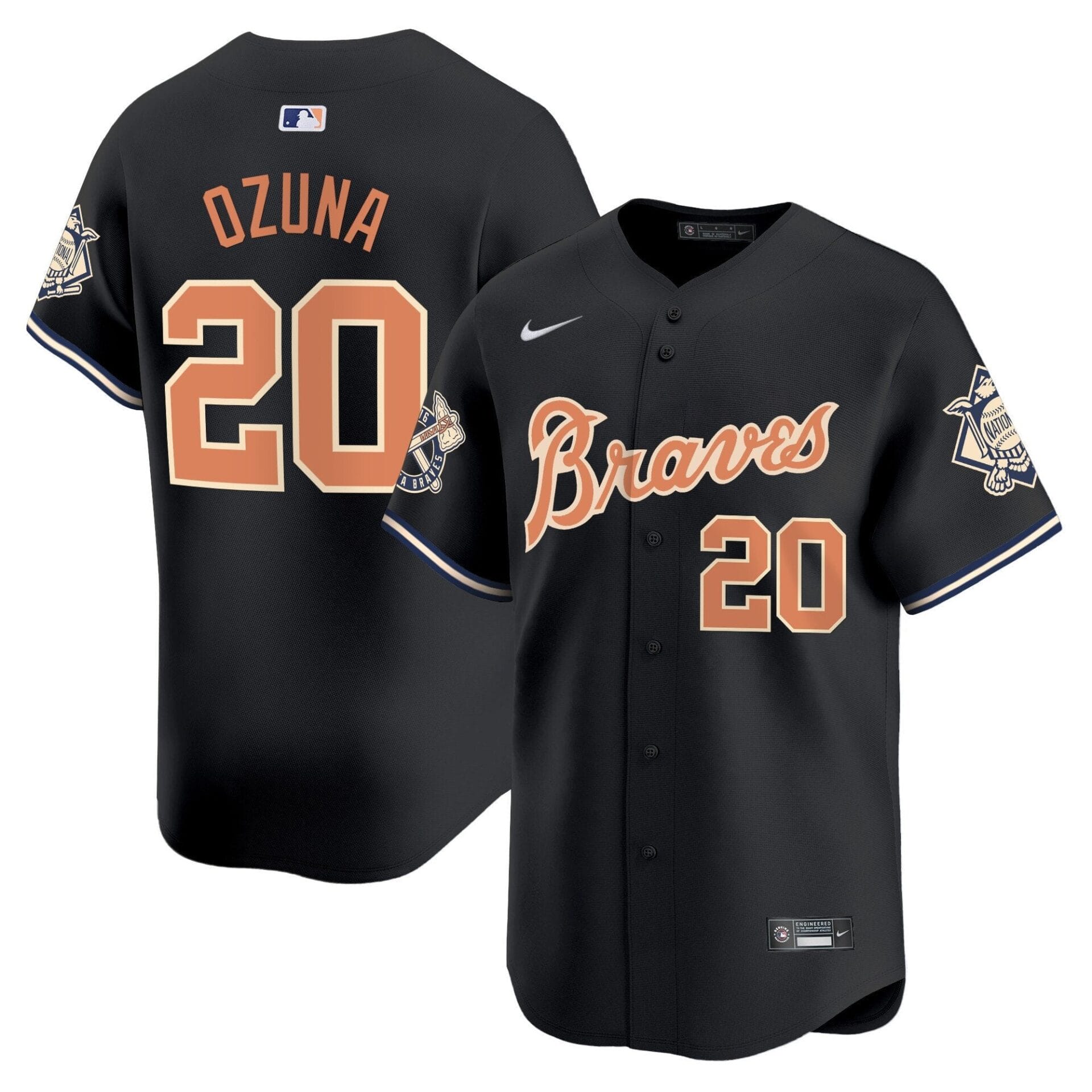 Atlanta Braves Peaches n' Cream Vapor Premier Limited Jersey - All Stitched - Image 21