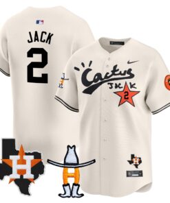 Alternative view of Houston Astros Cactus Jack Houston Rodeo Patch Vapor Premier Limited Jersey - All Stitched