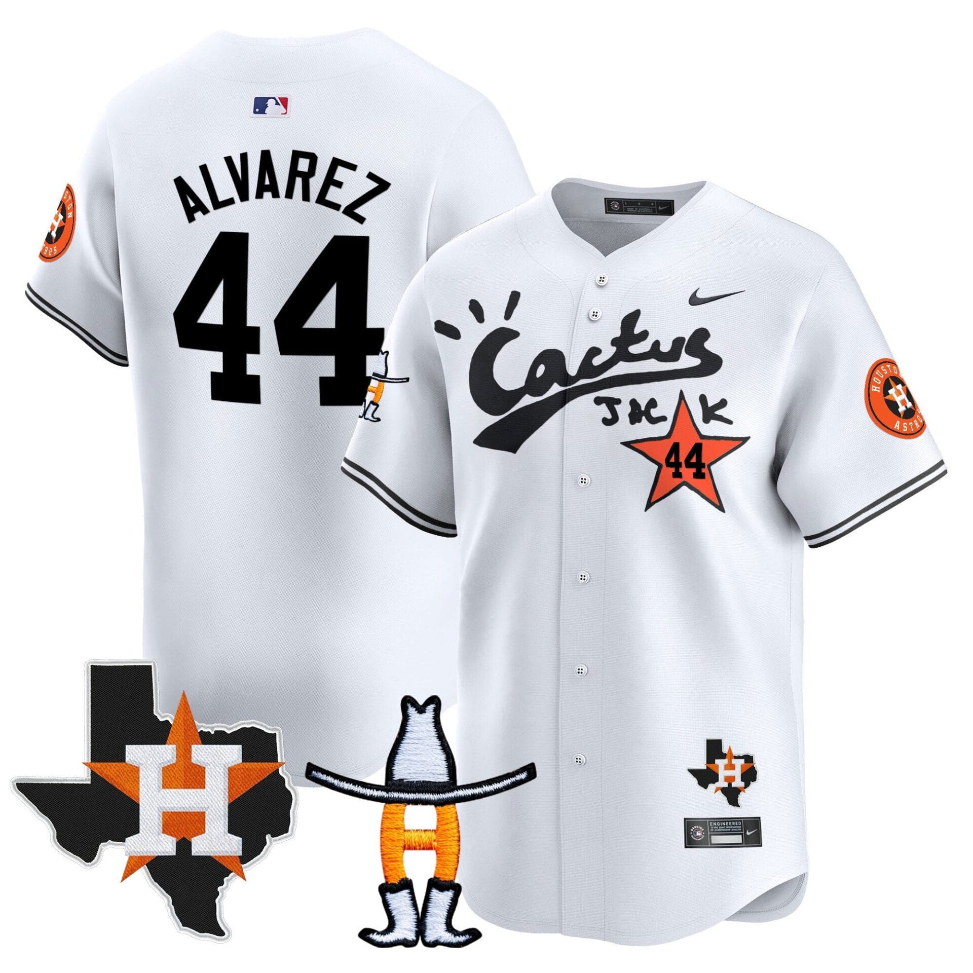 Houston Astros Cactus Jack Houston Rodeo Patch Vapor Premier Limited Jersey - All Stitched - Image 24