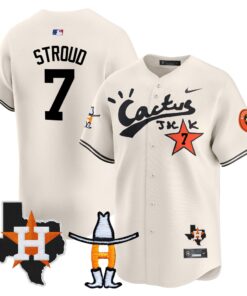 Houston Astros Cactus Jack Houston Rodeo Patch Vapor Premier Limited Jersey - All Stitched