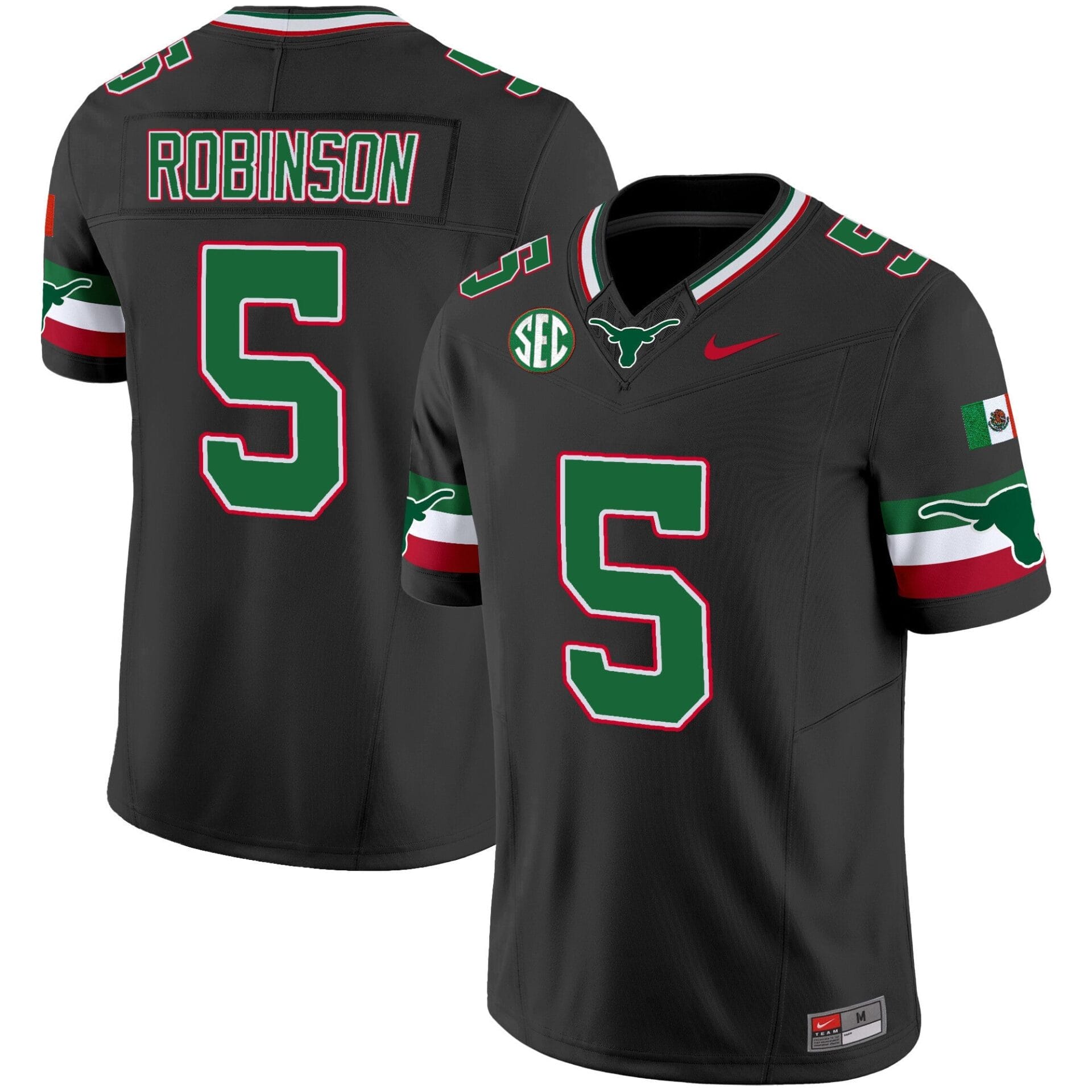 Texas Longhorns Mexico SEC Patch Vapor Jersey - All Stitched - Image 9