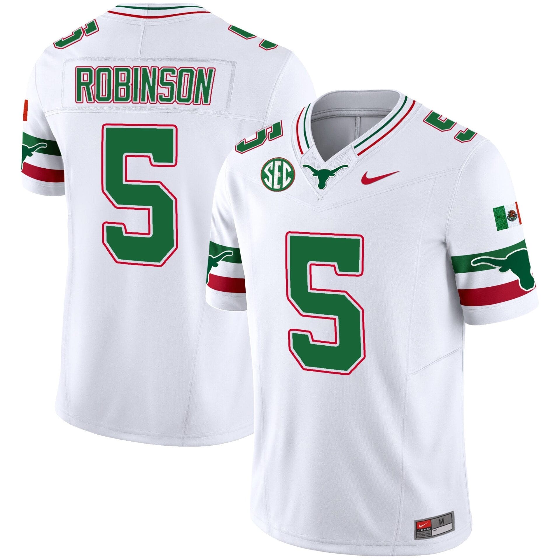 Texas Longhorns Mexico SEC Patch Vapor Jersey - All Stitched - Image 3
