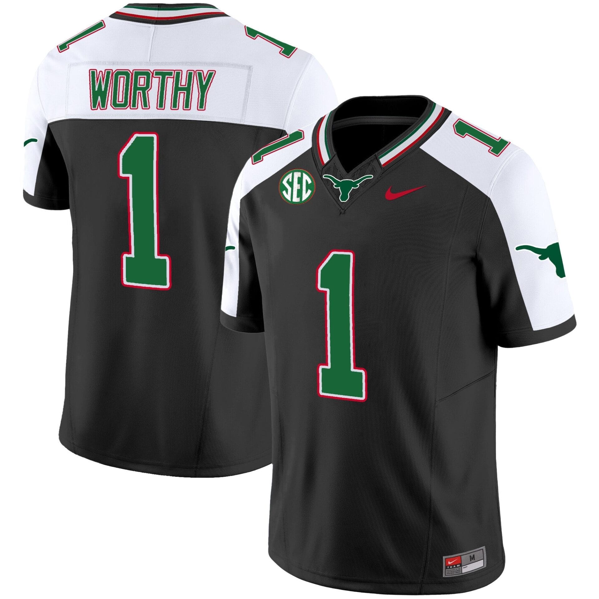 Texas Longhorns Mexico SEC Patch Vapor Jersey - All Stitched - Image 17