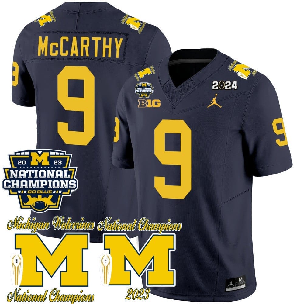 Michigan Wolverines CFP 2023 National Champions Patch Vapor Jersey - All Stitched - Image 7