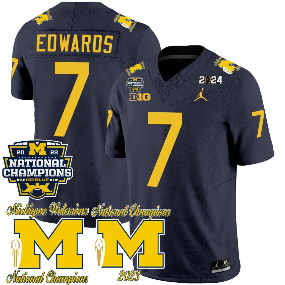 Michigan Wolverines CFP 2023 National Champions Patch Vapor Jersey - All Stitched - Image 10
