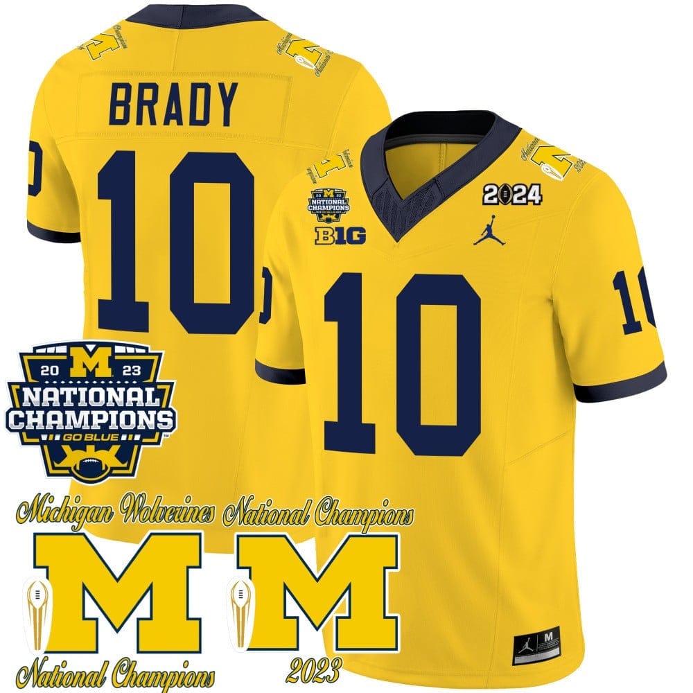 Michigan Wolverines CFP 2023 National Champions Patch Vapor Jersey - All Stitched - Image 17