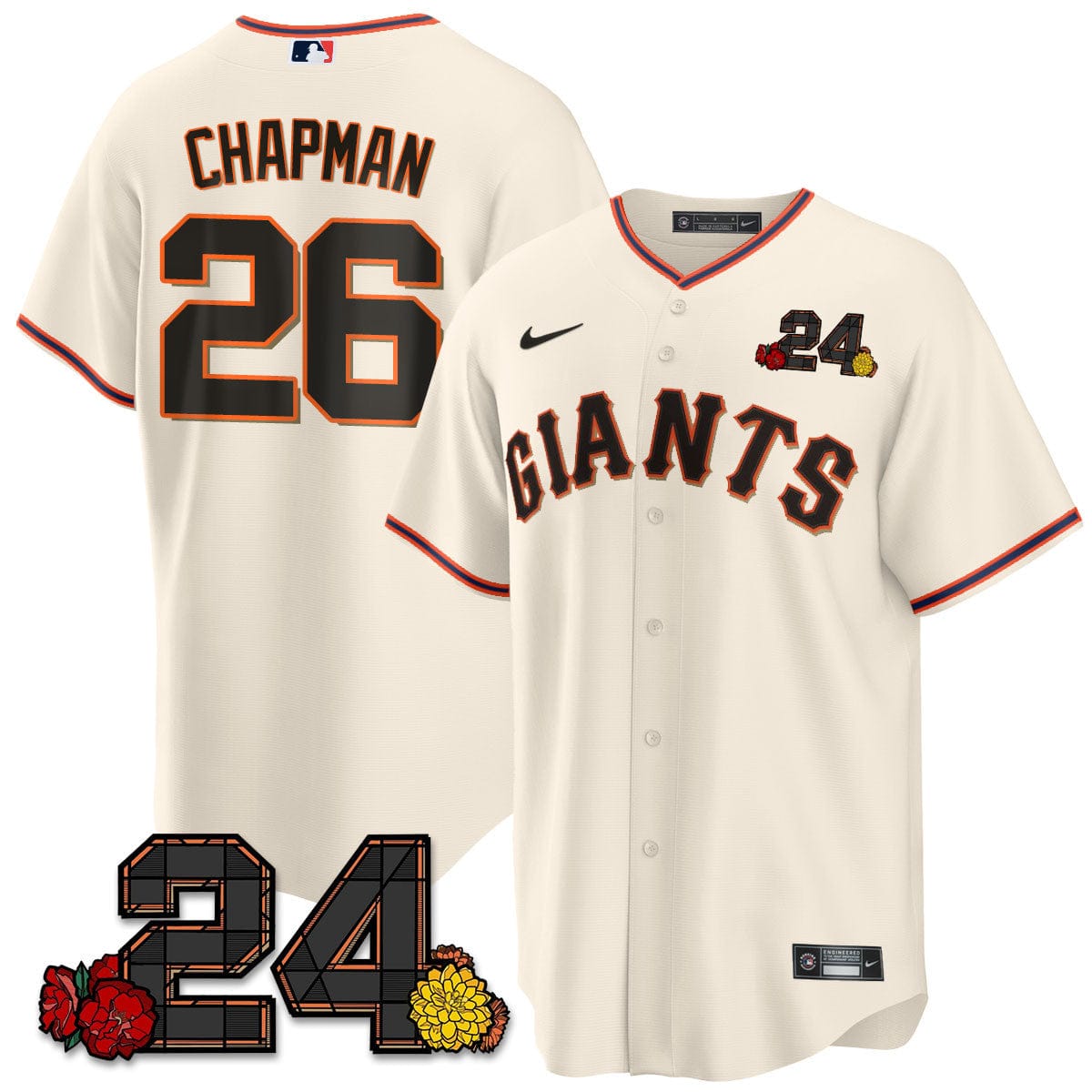 Giants 2024 Vapor Premier Limited Jersey - Willie Mays Patch - Image 21