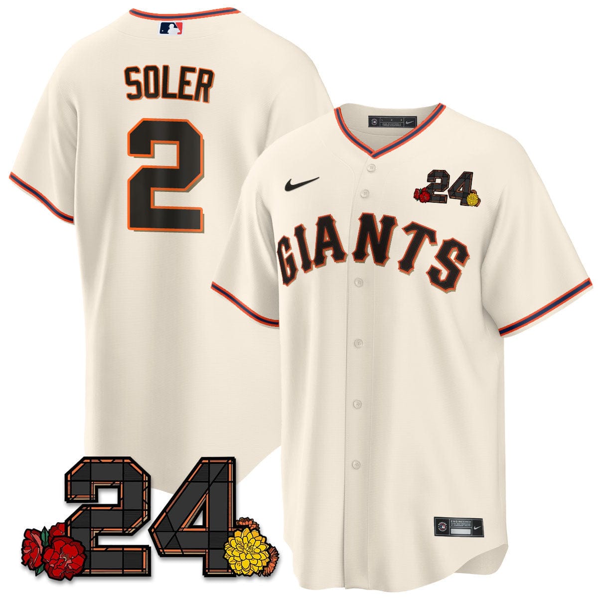Giants 2024 Vapor Premier Limited Jersey - Willie Mays Patch - Image 45