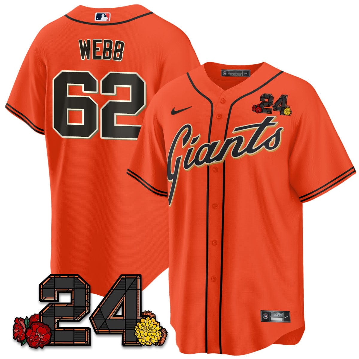Giants 2024 Vapor Premier Limited Jersey - Willie Mays Patch - Image 53