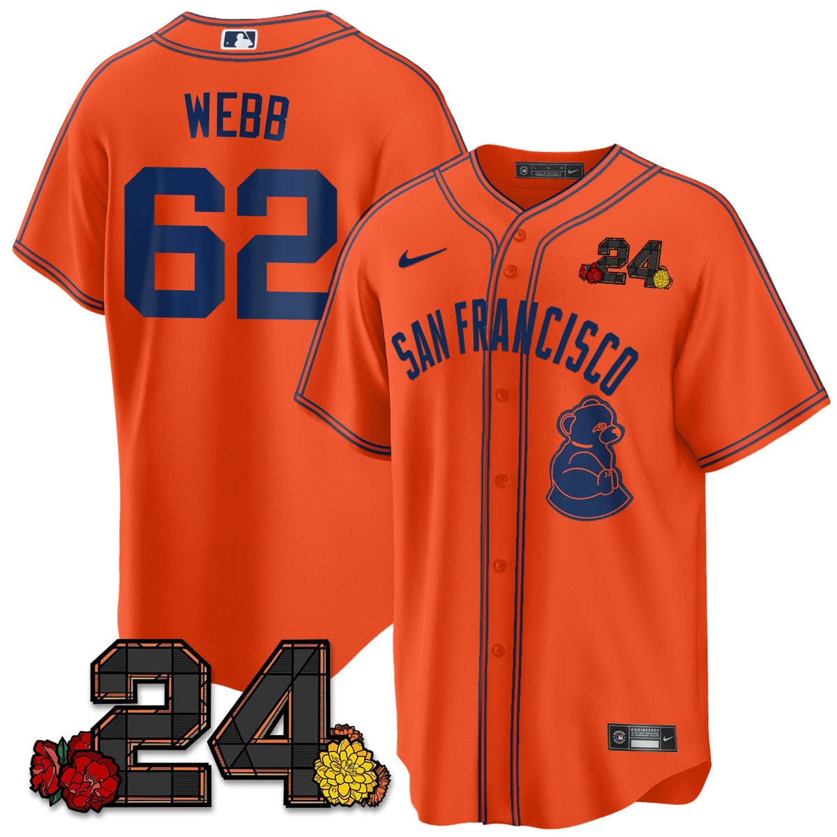 Giants 2024 Vapor Premier Limited Jersey - Willie Mays Patch - Image 54